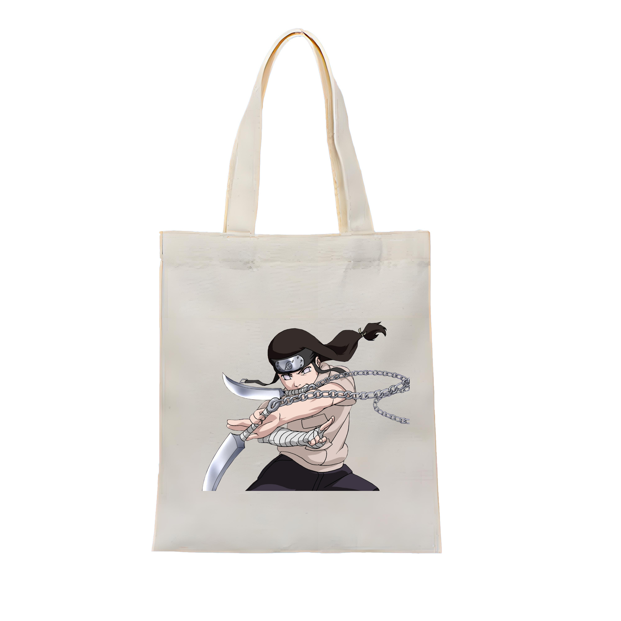 （画像用） NARUTO -ナルト- 日向ネジ Hyūga Neji 縦型キャンバス生地手提げバッグ　トートバッグ