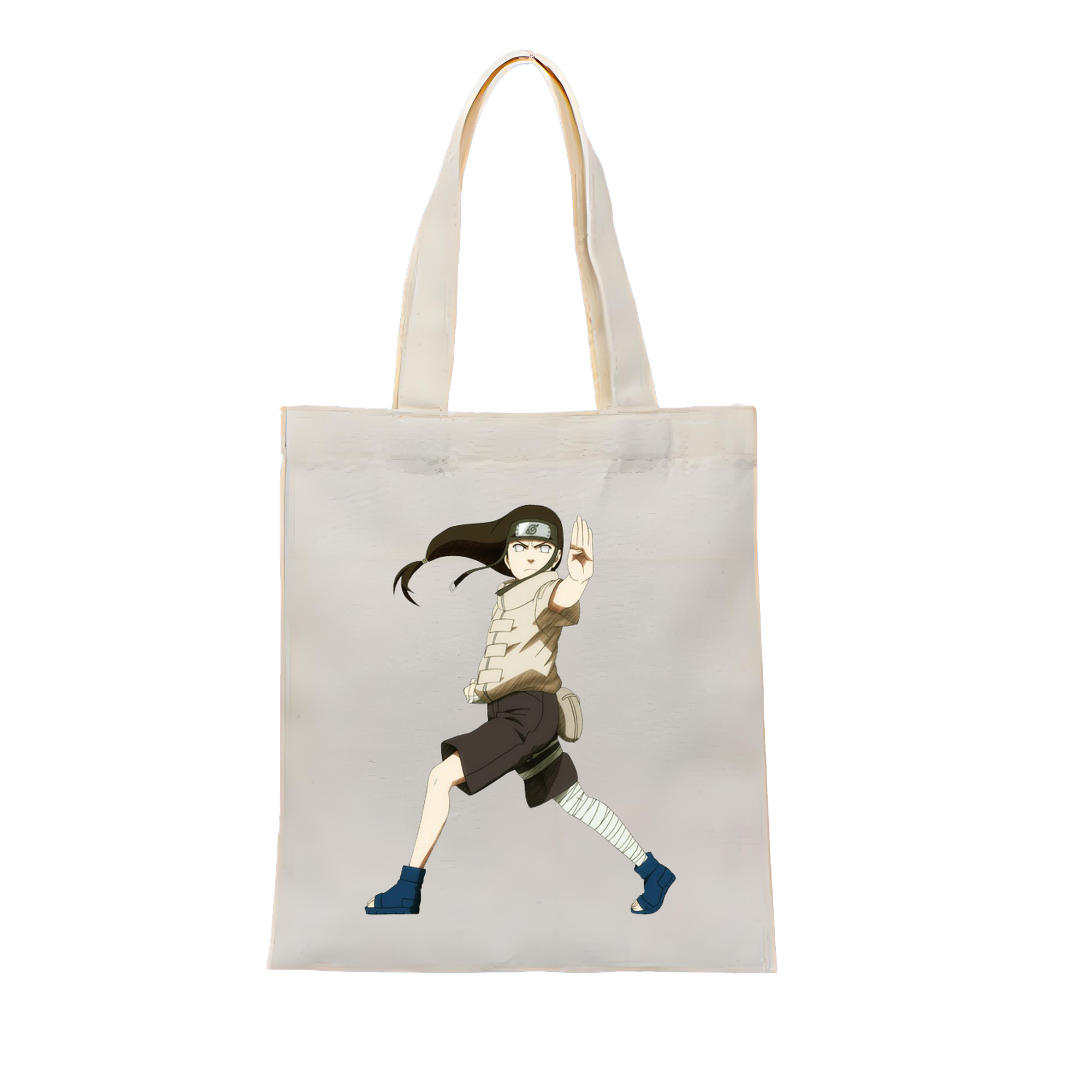 （画像用） NARUTO -ナルト- 日向ネジ Hyūga Neji 縦型キャンバス生地手提げバッグ　トートバッグ