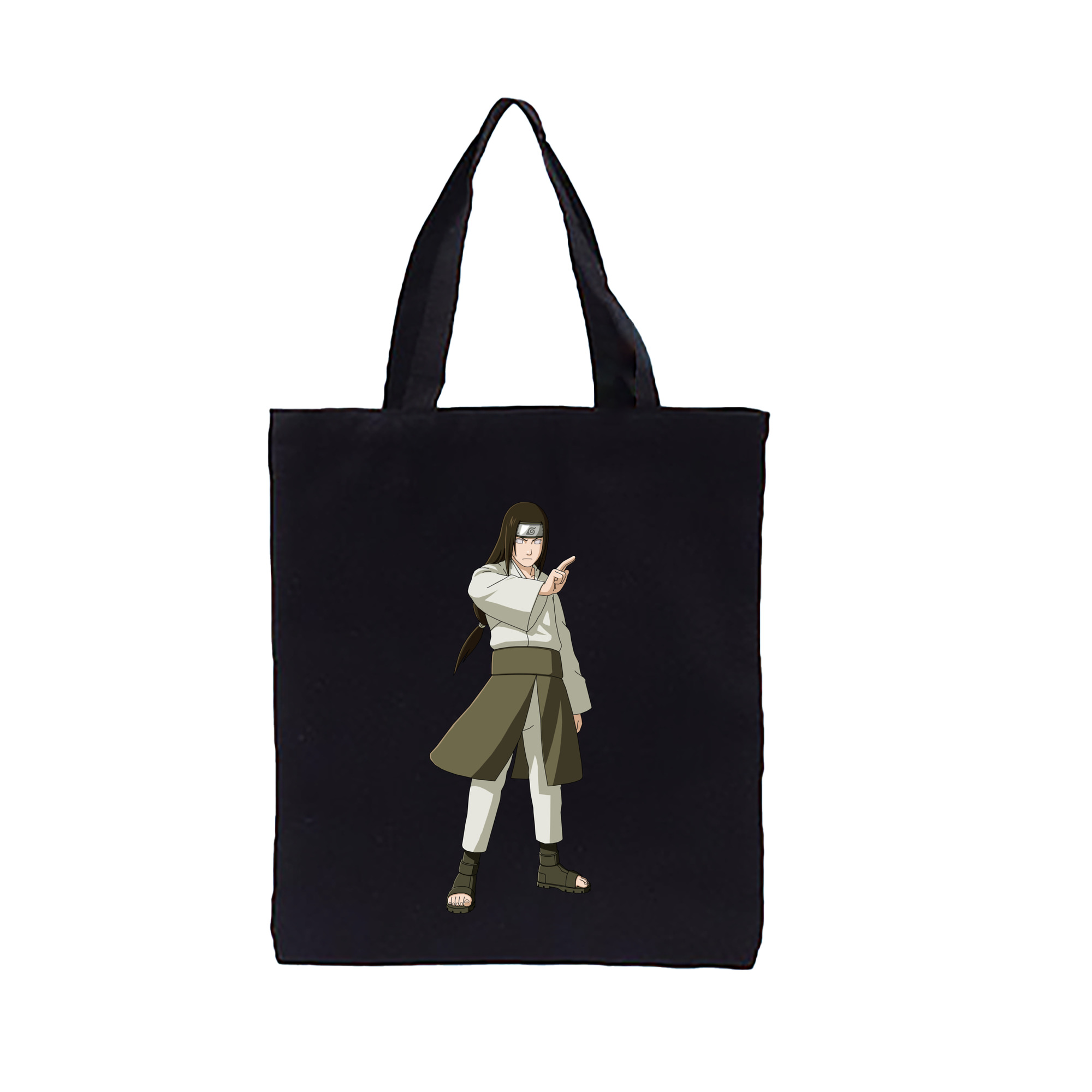 （画像用） NARUTO -ナルト- 日向ネジ Hyūga Neji 縦型キャンバス生地手提げバッグ　トートバッグ
