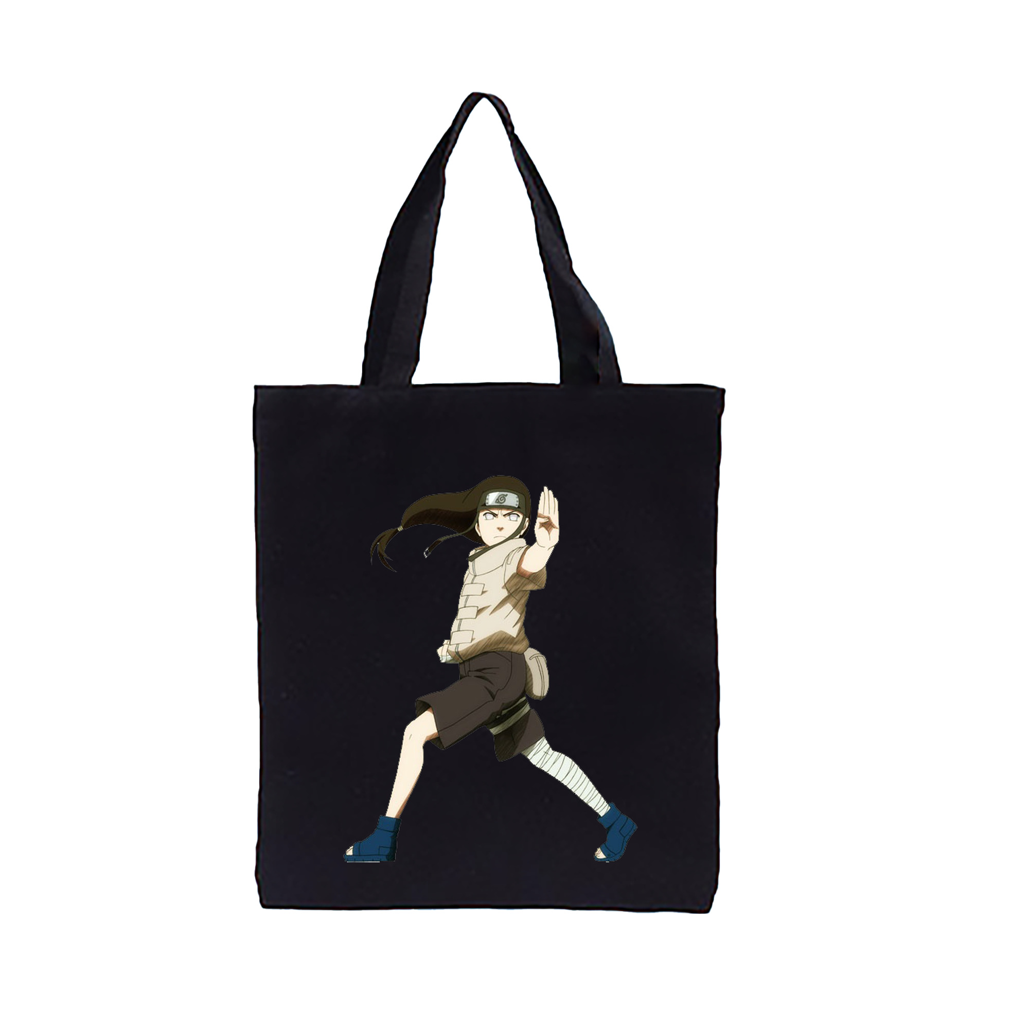 （画像用） NARUTO -ナルト- 日向ネジ Hyūga Neji 縦型キャンバス生地手提げバッグ　トートバッグ