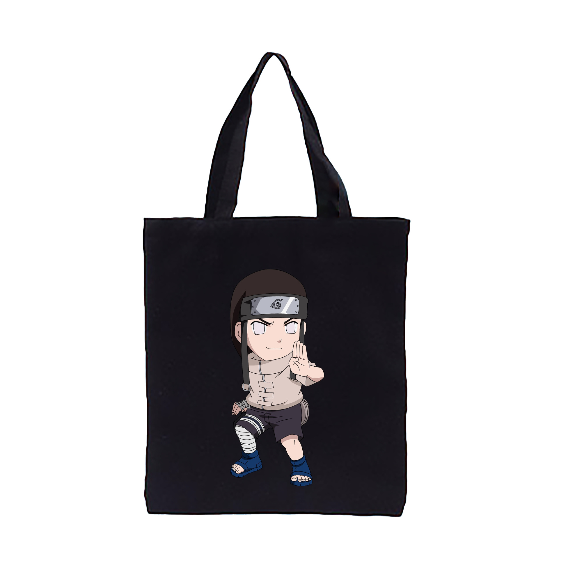 （画像用） NARUTO -ナルト- 日向ネジ Hyūga Neji 縦型キャンバス生地手提げバッグ　トートバッグ