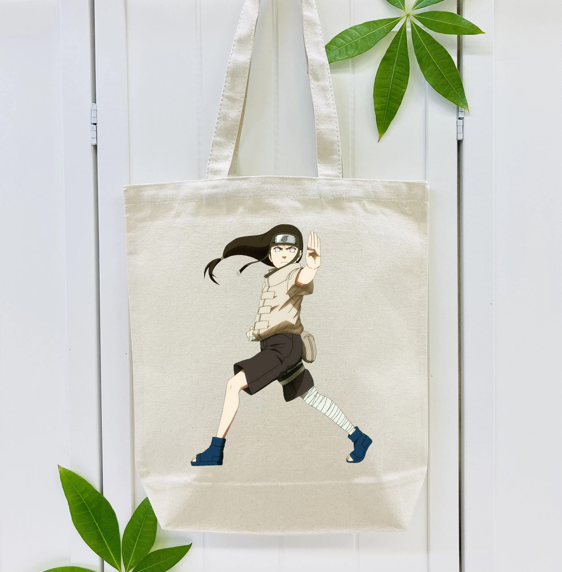 NARUTO -ナルト- 日向ネジ Hyūga Neji 縦型キャンバス生地手提げバッグ　トートバッグ