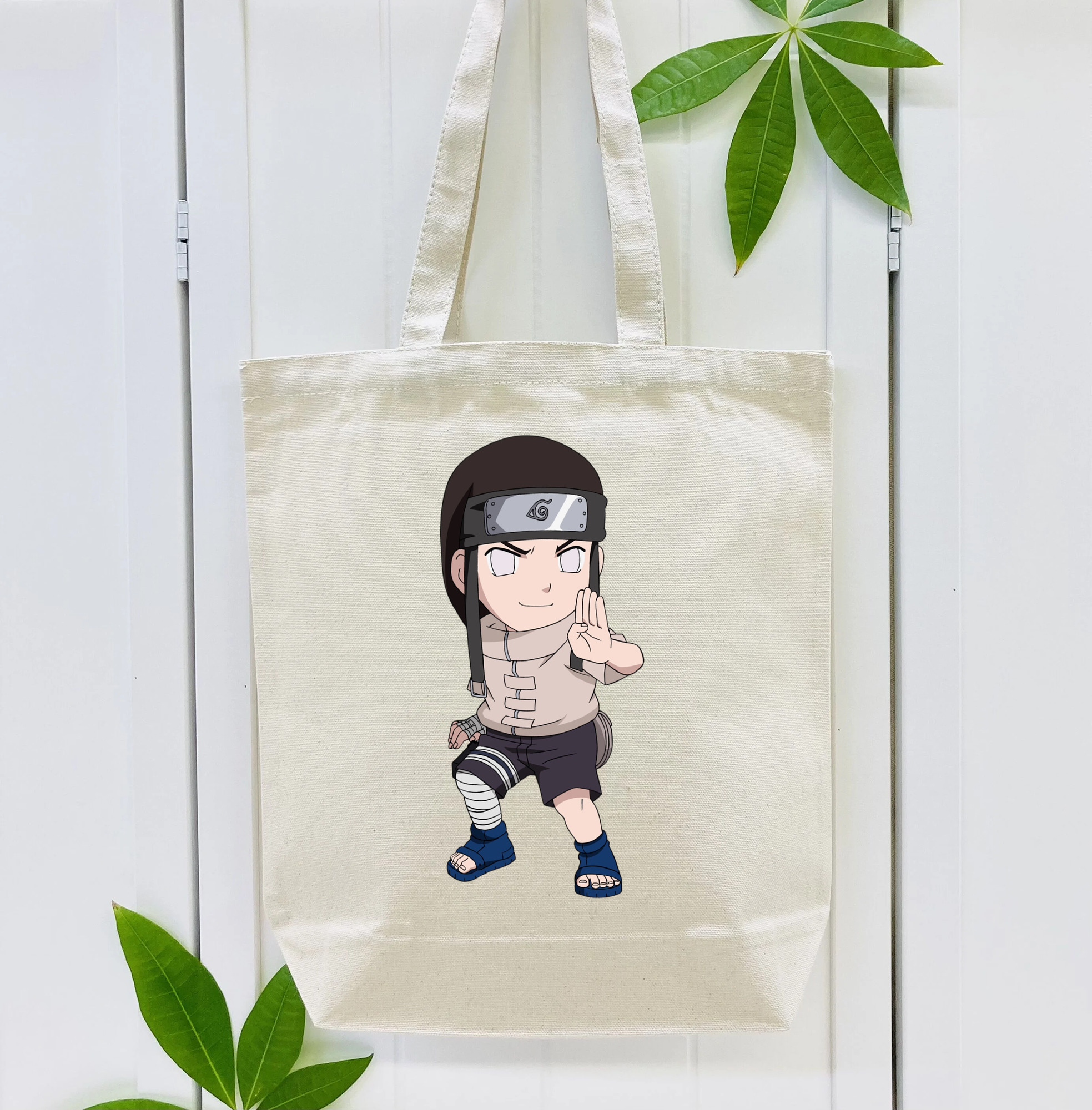 NARUTO -ナルト- 日向ネジ Hyūga Neji 縦型キャンバス生地手提げバッグ　トートバッグ