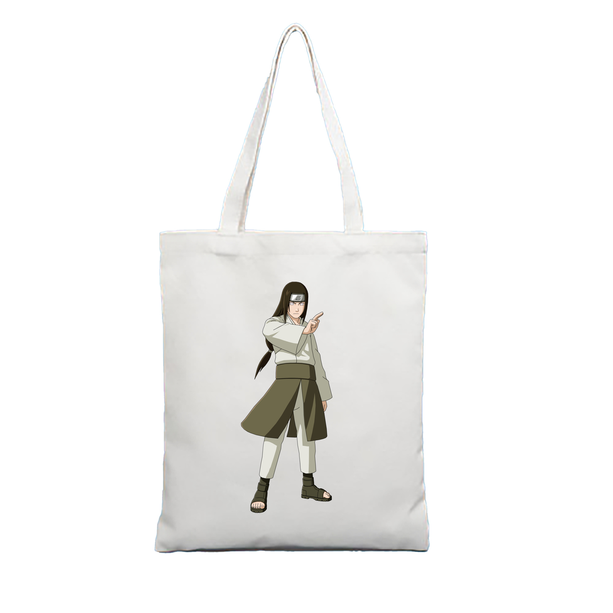 （画像用） NARUTO -ナルト- 日向ネジ Hyūga Neji 縦型キャンバス生地手提げバッグ　トートバッグ