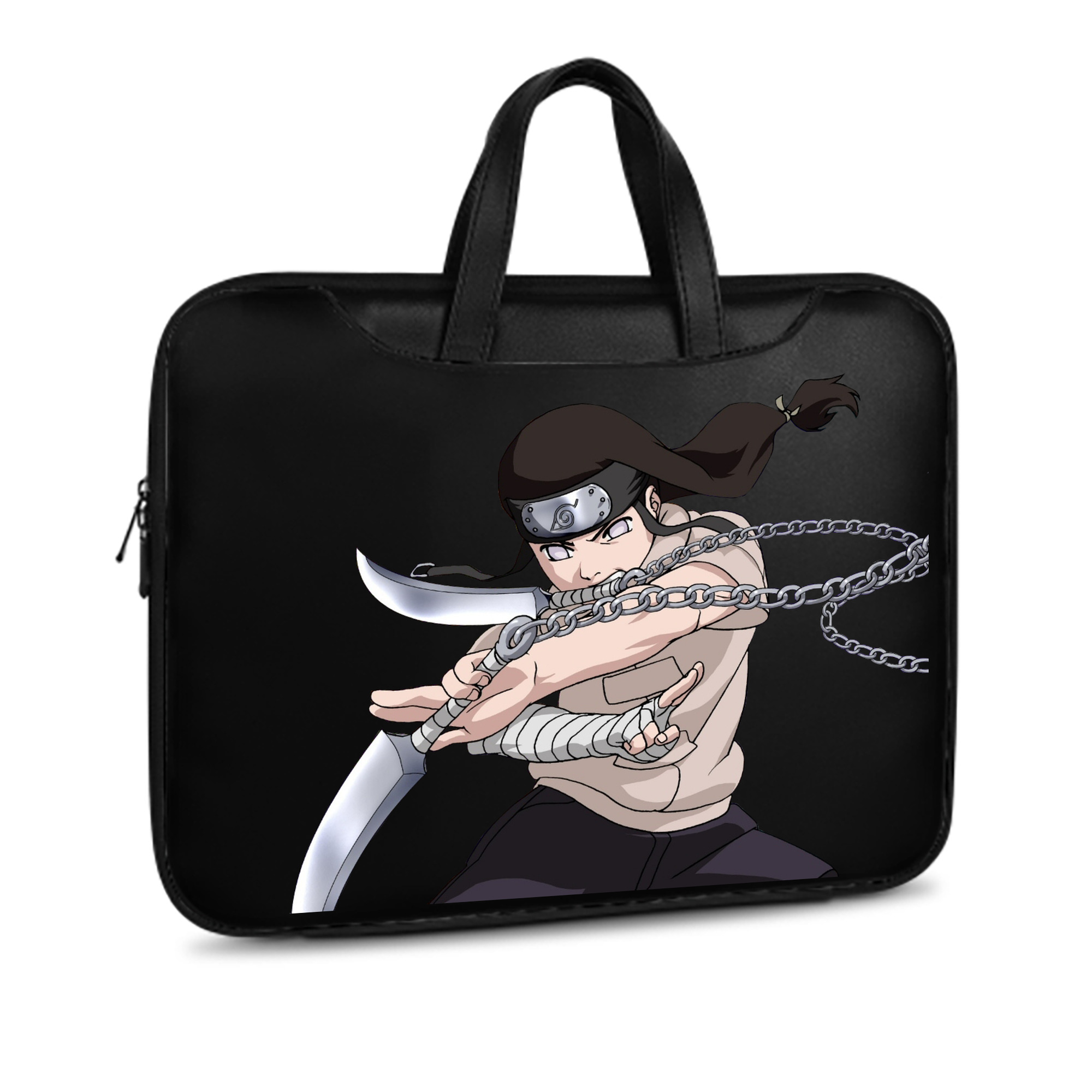 （画像用） NARUTO -ナルト- 日向ネジ Hyūga Neji レザーラップトップバッグ　ノートパソコンケース