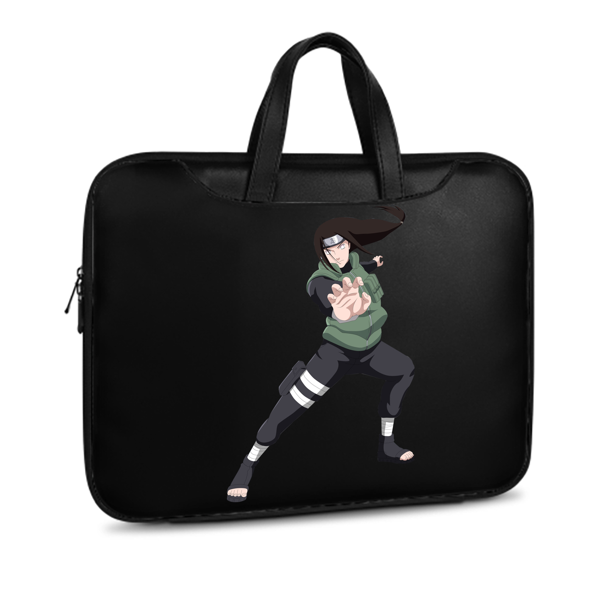（画像用） NARUTO -ナルト- 日向ネジ Hyūga Neji レザーラップトップバッグ　ノートパソコンケース