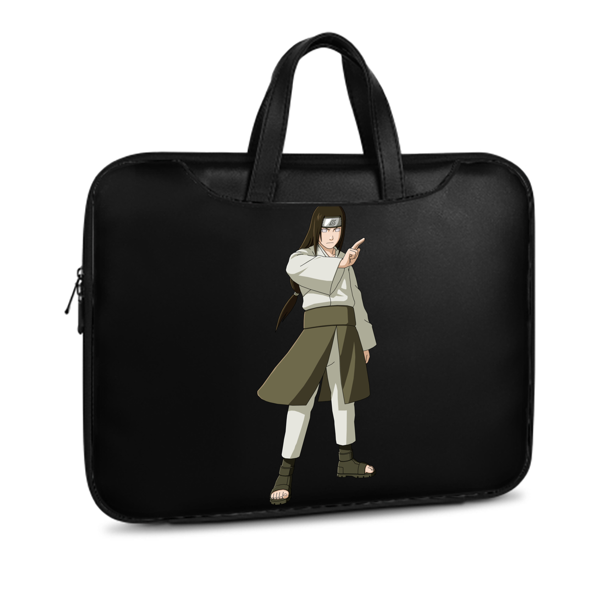 （画像用） NARUTO -ナルト- 日向ネジ Hyūga Neji レザーラップトップバッグ　ノートパソコンケース