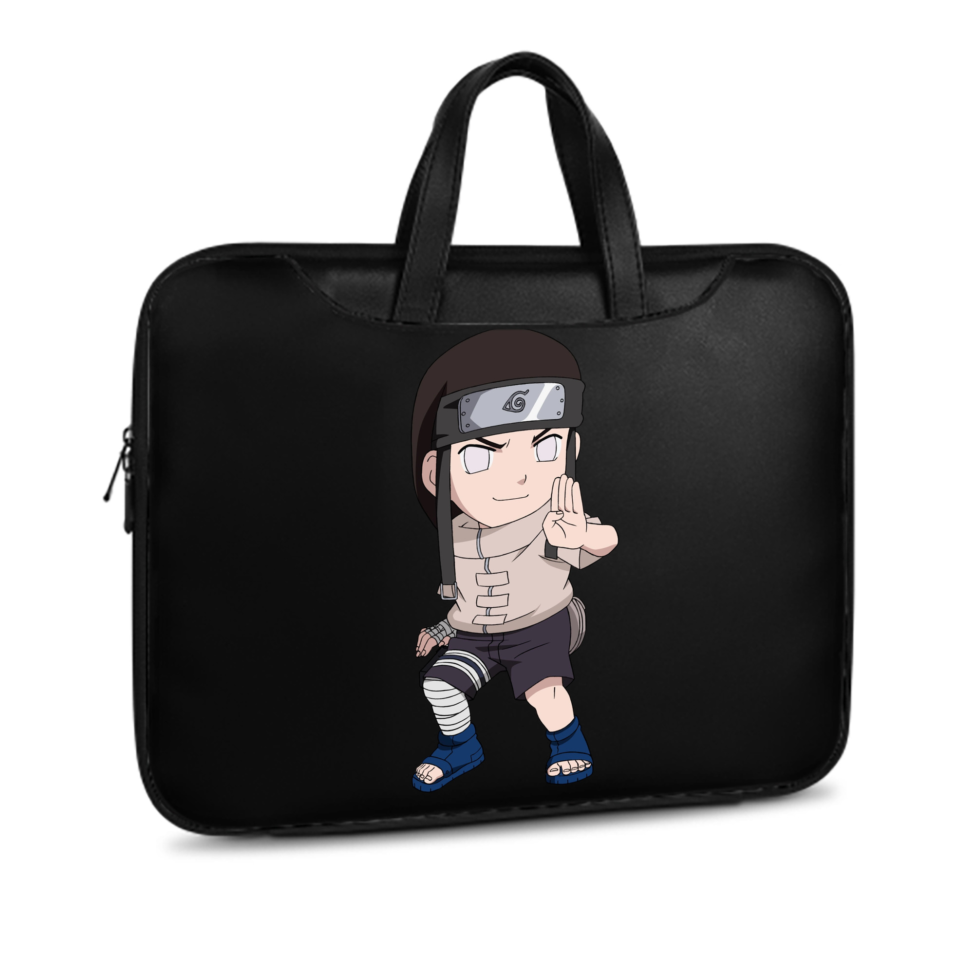 （画像用） NARUTO -ナルト- 日向ネジ Hyūga Neji レザーラップトップバッグ　ノートパソコンケース