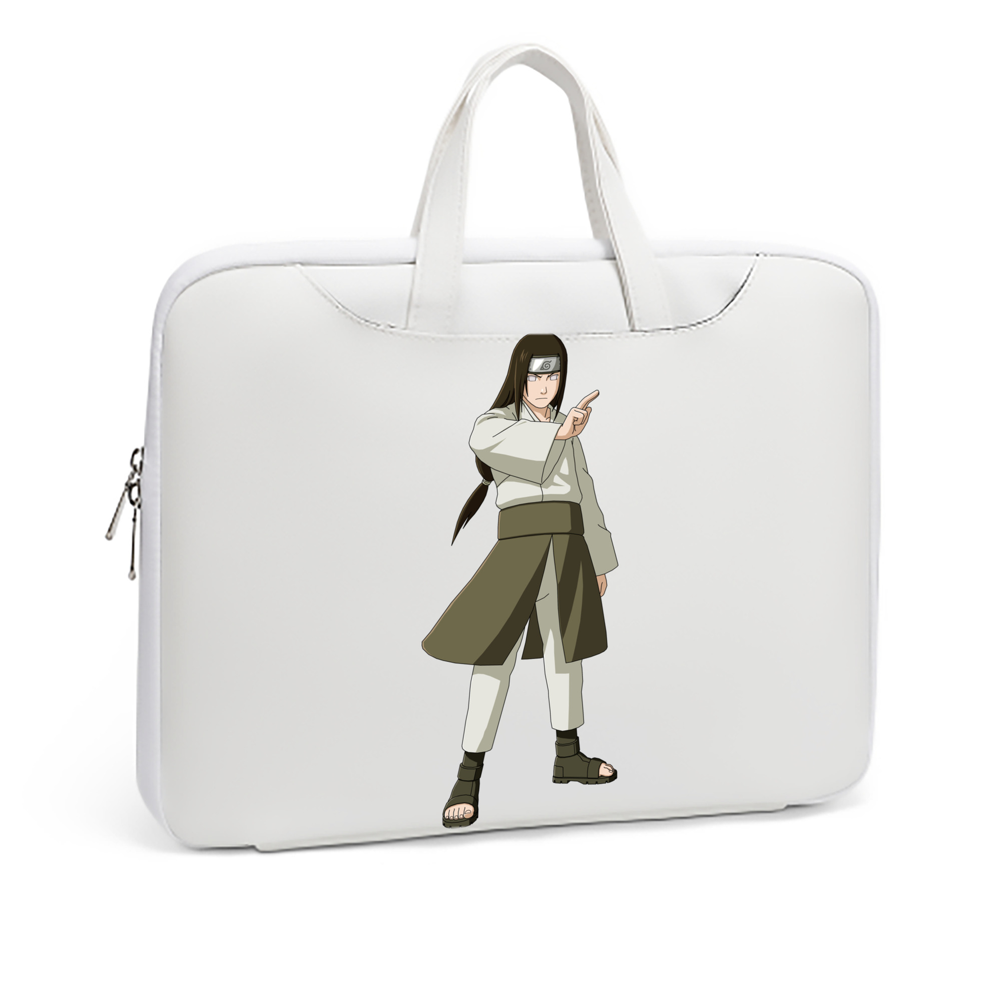 （画像用） NARUTO -ナルト- 日向ネジ Hyūga Neji レザーラップトップバッグ　ノートパソコンケース