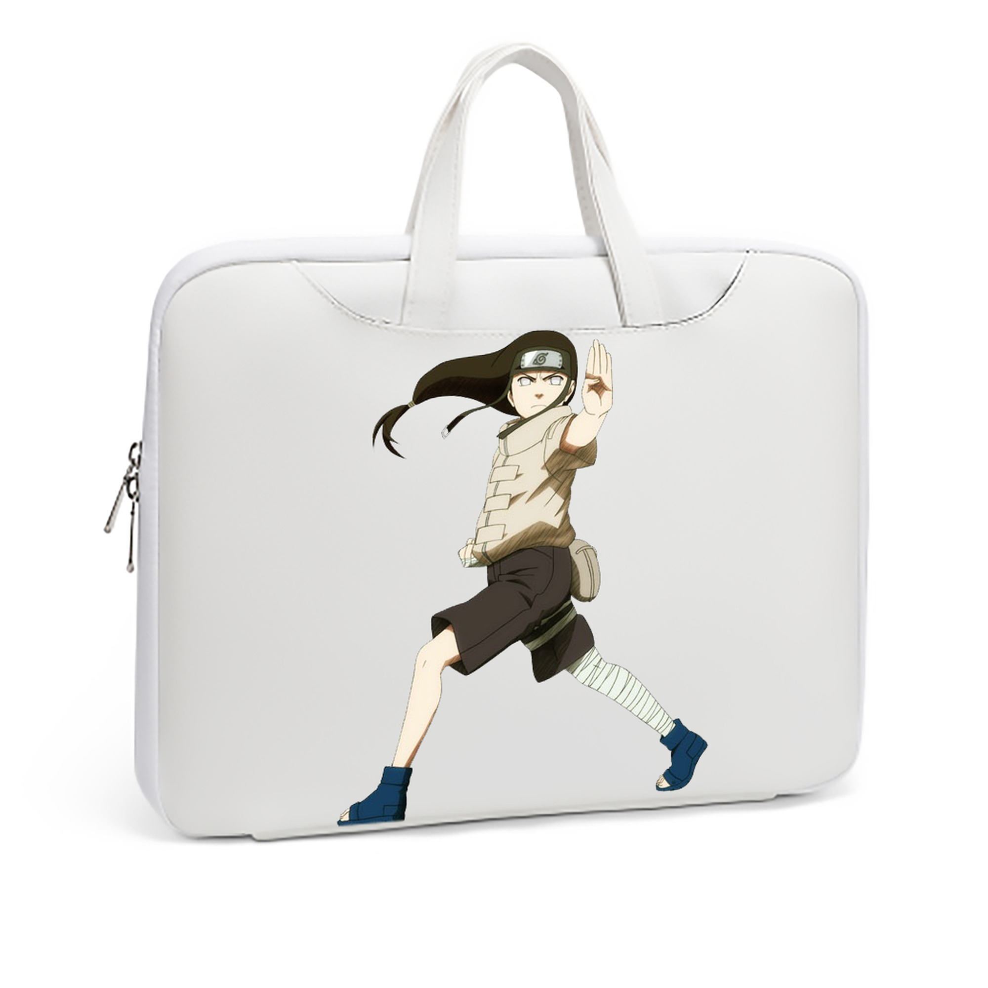 （画像用） NARUTO -ナルト- 日向ネジ Hyūga Neji レザーラップトップバッグ　ノートパソコンケース