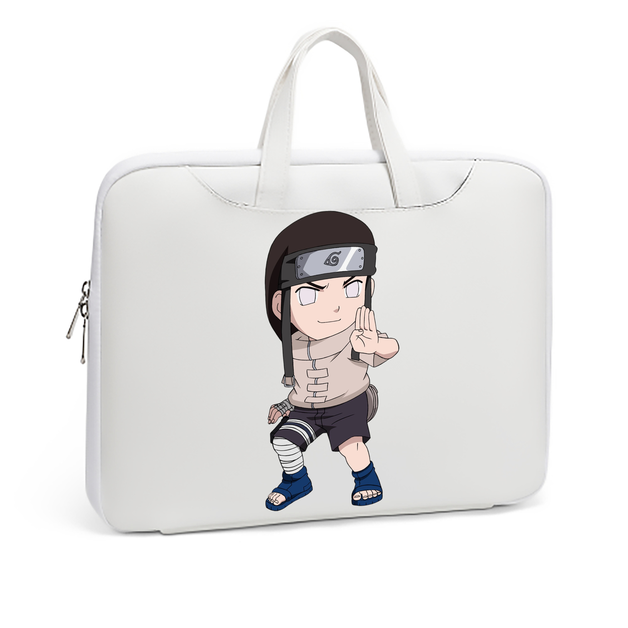 （画像用） NARUTO -ナルト- 日向ネジ Hyūga Neji レザーラップトップバッグ　ノートパソコンケース