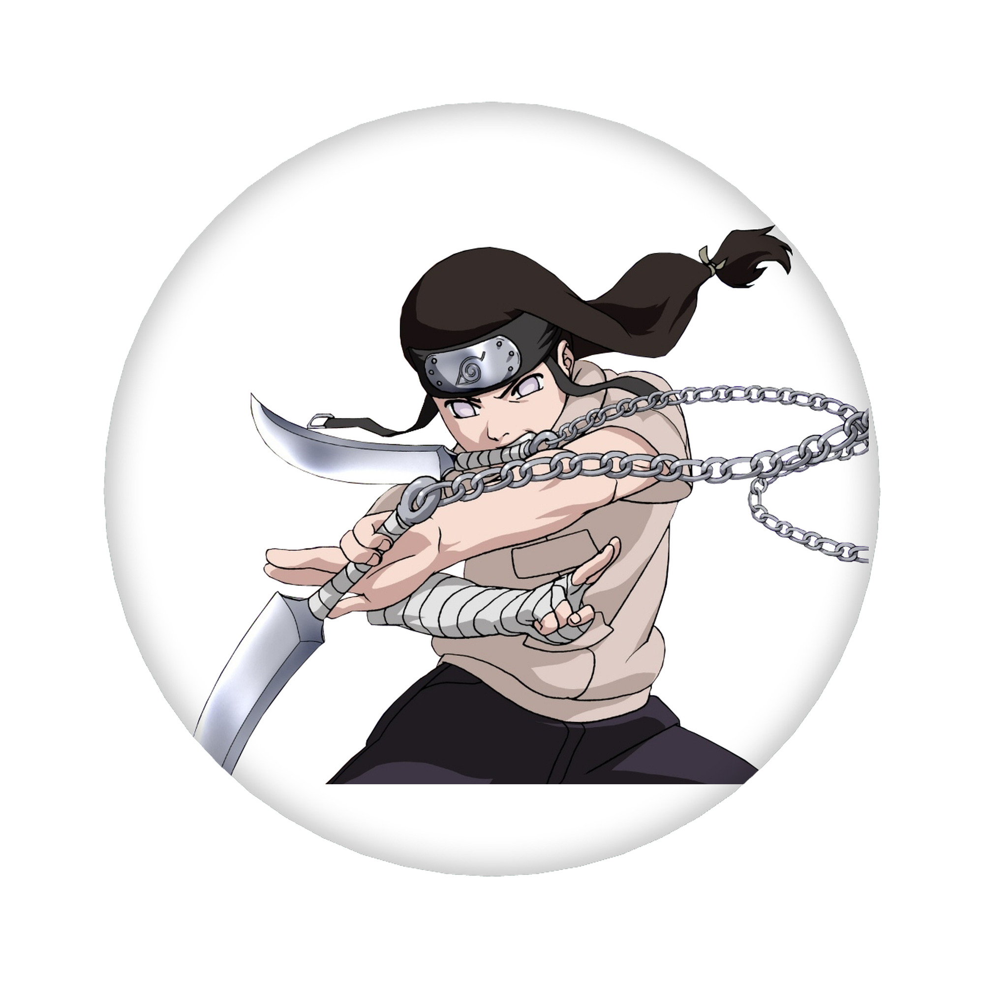 （画像用） NARUTO -ナルト- 日向ネジ Hyūga Neji 6cm 缶バッジ 複数セット