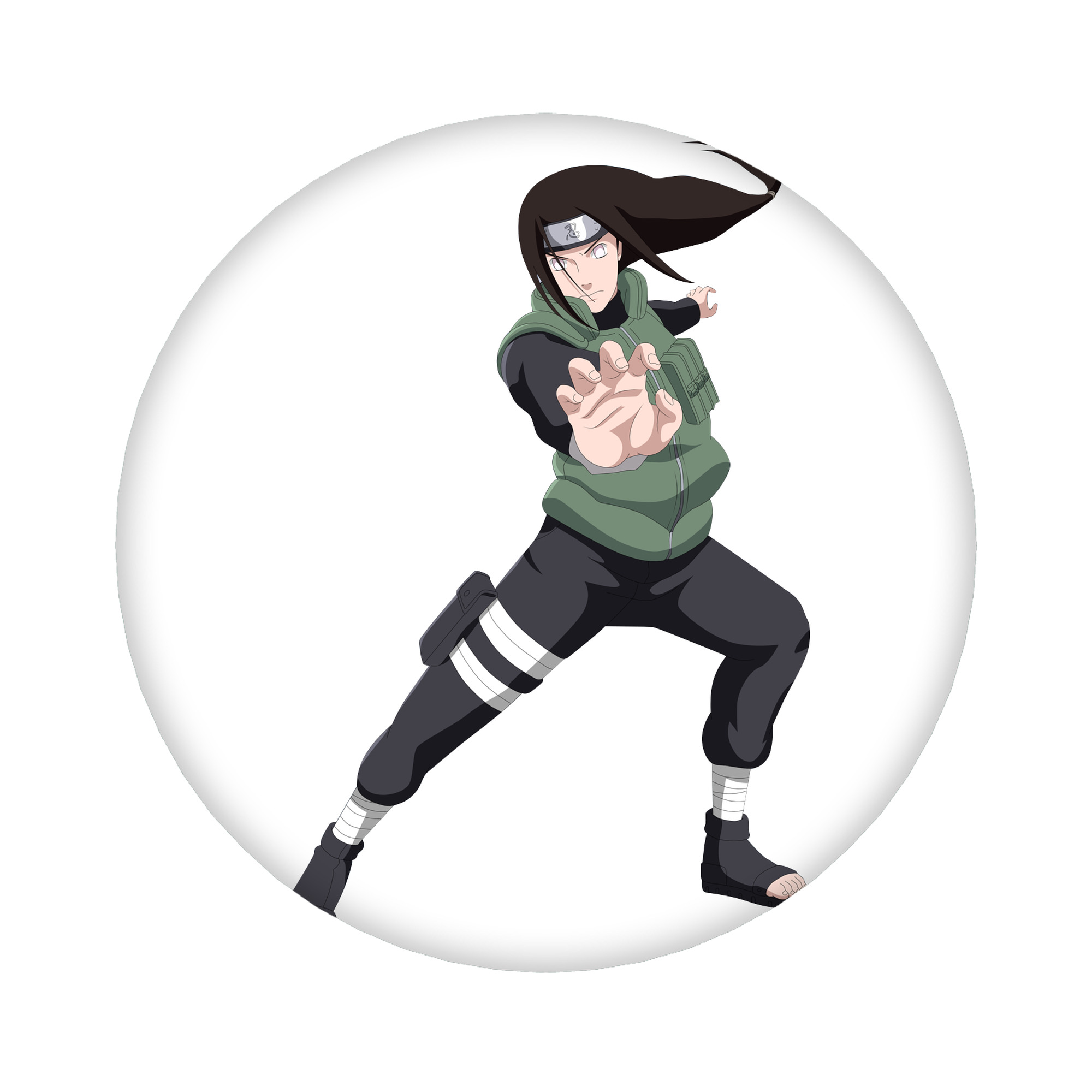 （画像用） NARUTO -ナルト- 日向ネジ Hyūga Neji 6cm 缶バッジ 複数セット