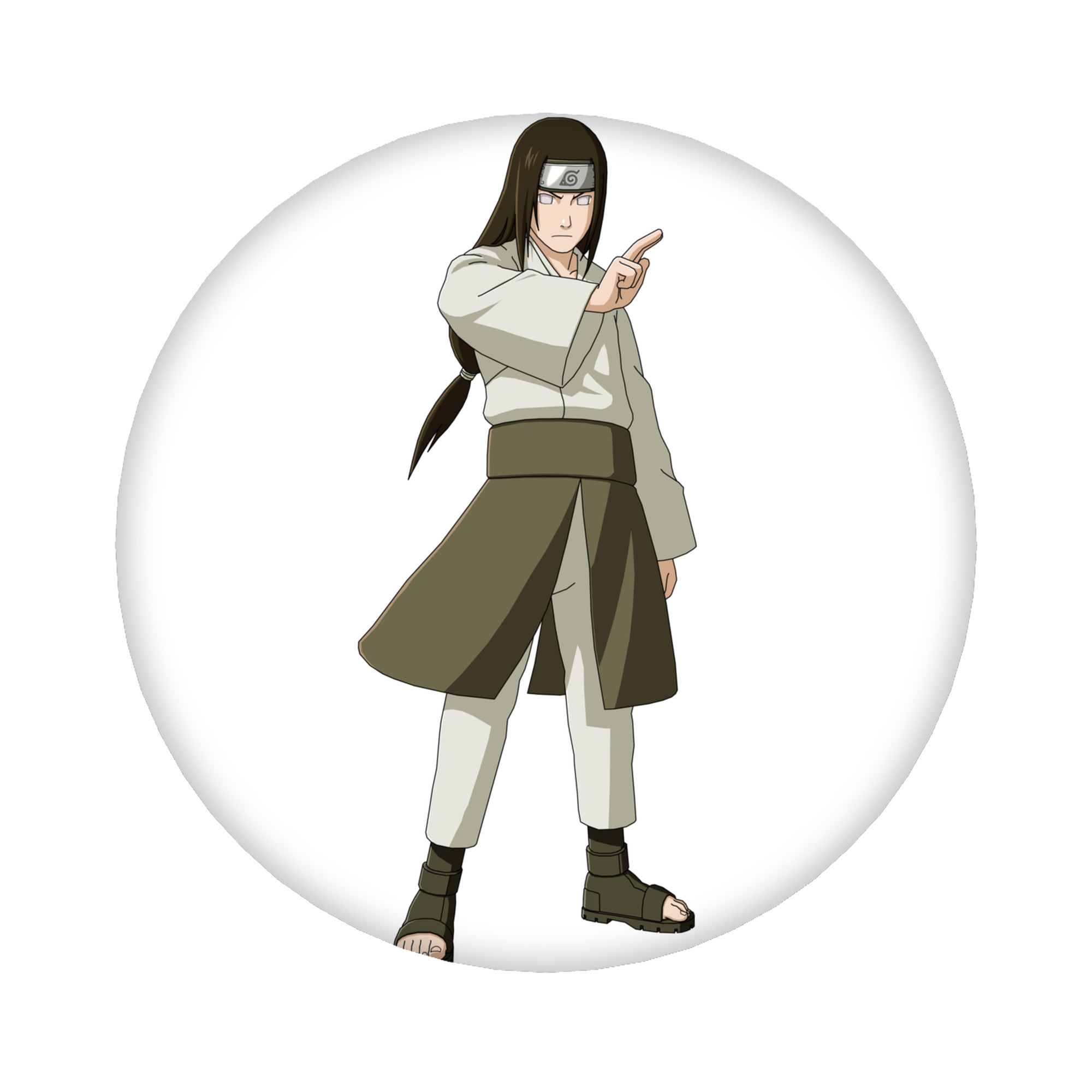 （画像用） NARUTO -ナルト- 日向ネジ Hyūga Neji 6cm 缶バッジ 複数セット