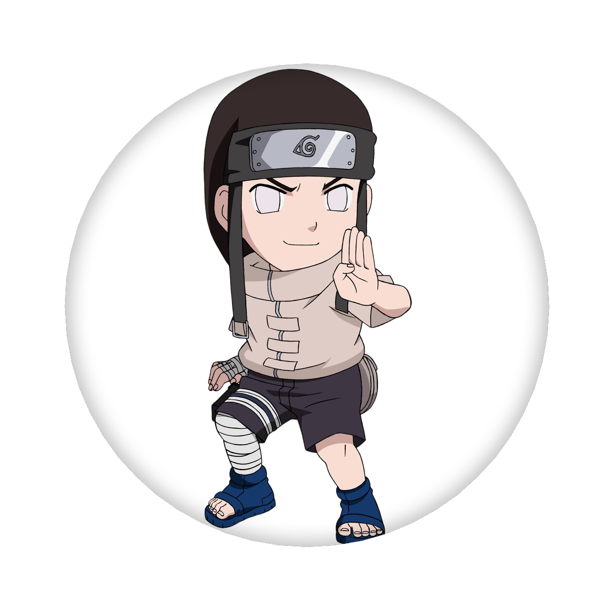 （画像用） NARUTO -ナルト- 日向ネジ Hyūga Neji 6cm 缶バッジ 複数セット