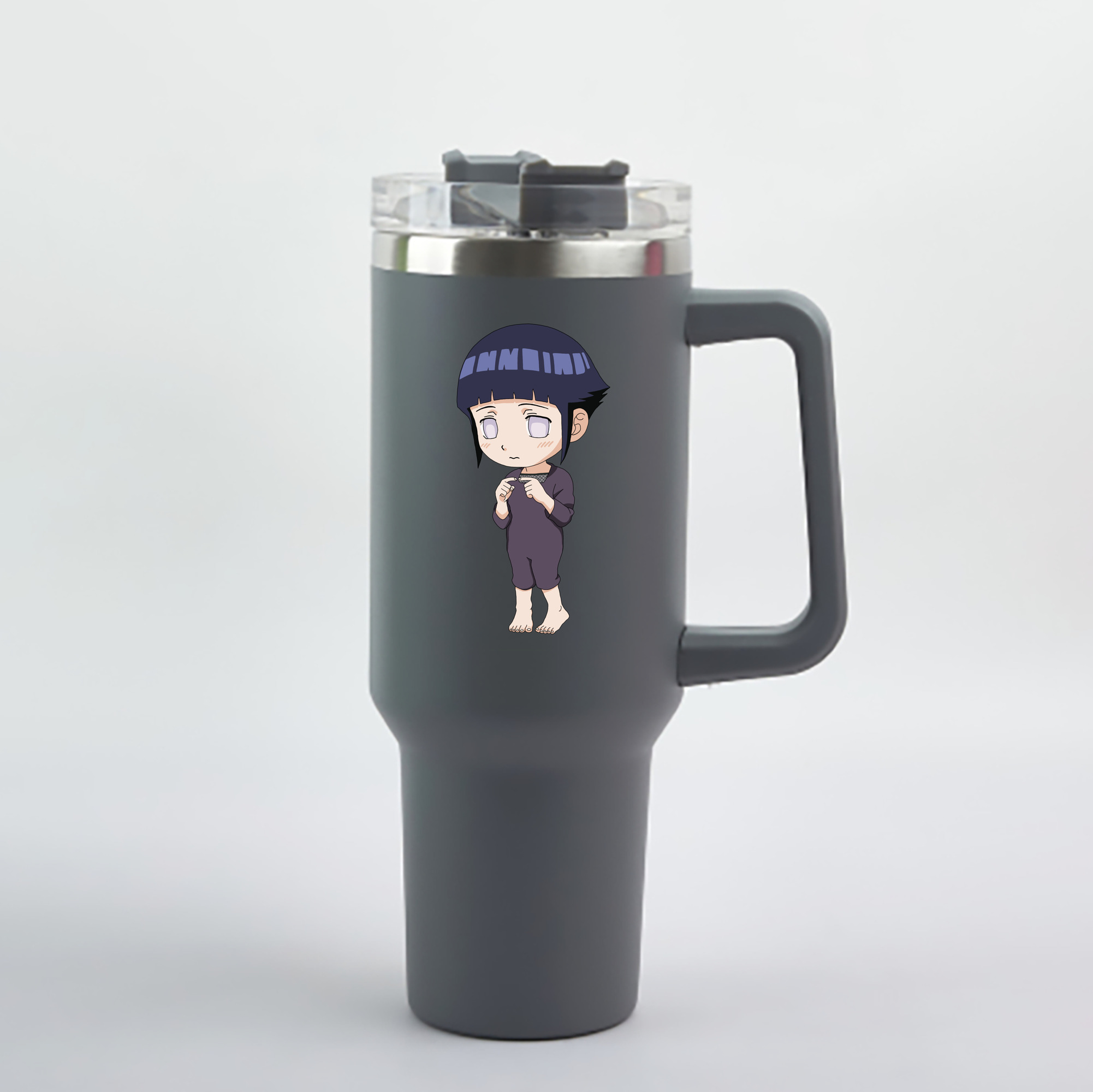 （画像用） NARUTO -ナルト- 日向ヒナタ Hyūga Hinata 1200mL車用タンブラー - クリスタルステッカー（プラスチックストロー付き）