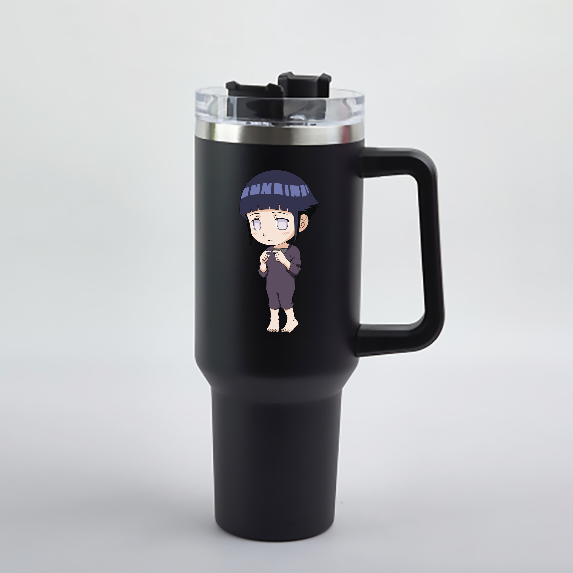 （画像用） NARUTO -ナルト- 日向ヒナタ Hyūga Hinata 1200mL車用タンブラー - クリスタルステッカー（プラスチックストロー付き）