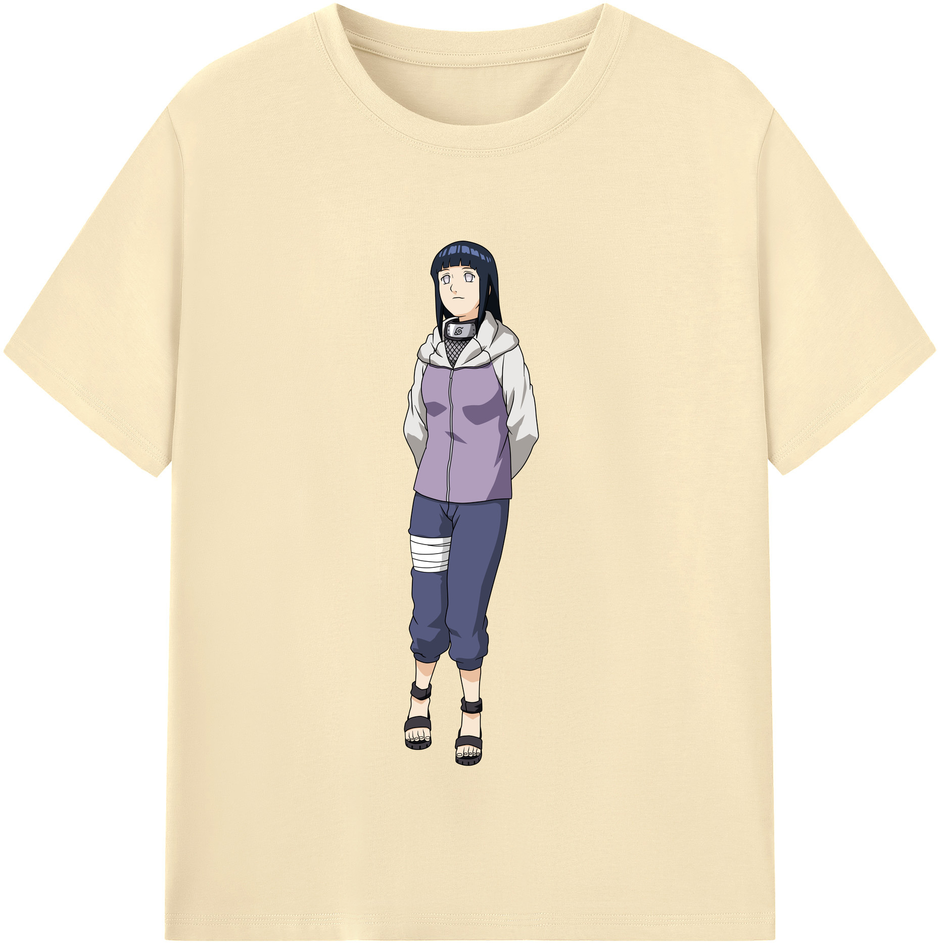 （画像用） NARUTO -ナルト- 日向ヒナタ Hyūga Hinata 綿100％半袖Tシャツ（フロントプリント）
