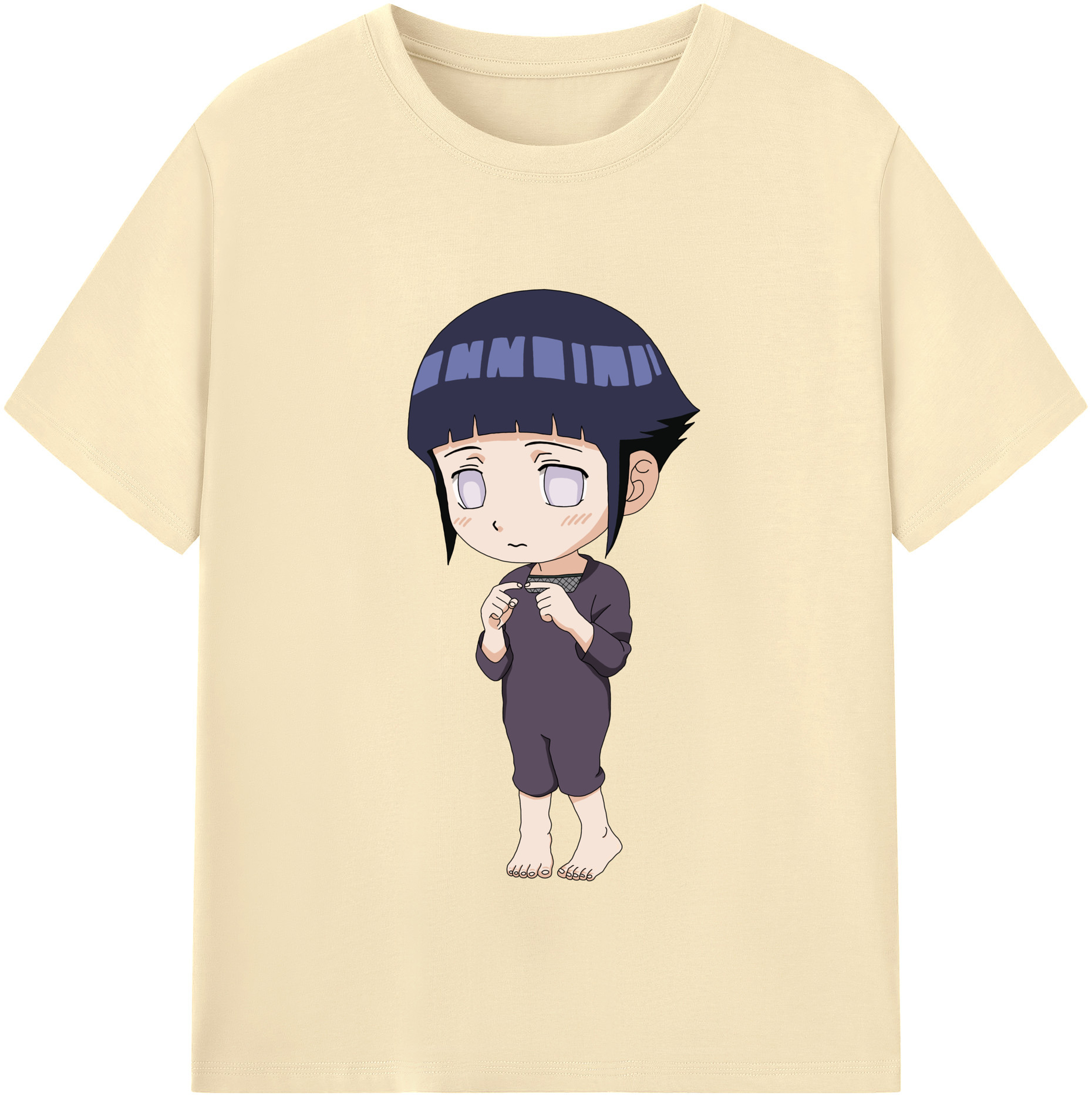 （画像用） NARUTO -ナルト- 日向ヒナタ Hyūga Hinata 綿100％半袖Tシャツ（フロントプリント）