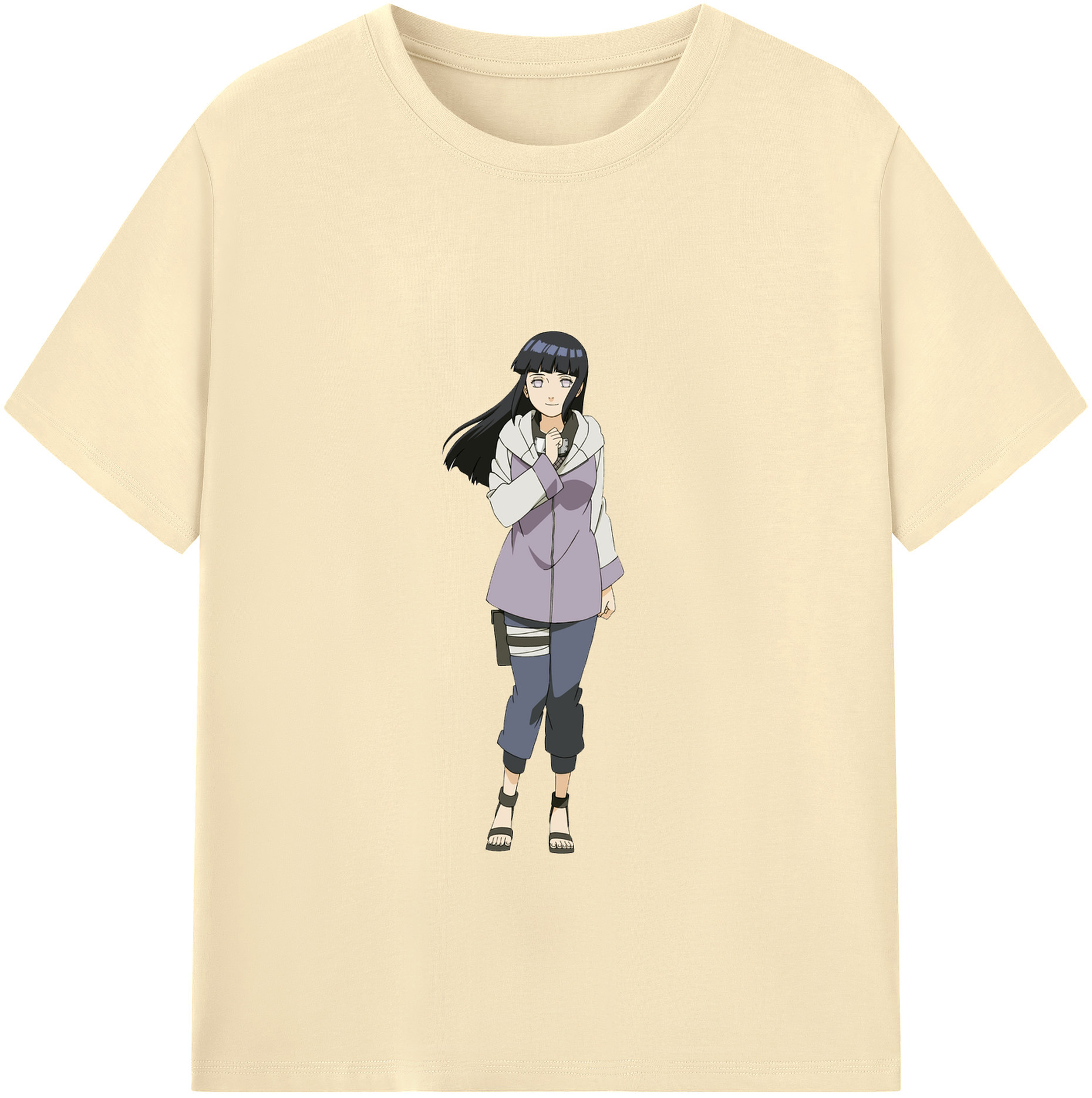 （画像用） NARUTO -ナルト- 日向ヒナタ Hyūga Hinata 綿100％半袖Tシャツ（フロントプリント）
