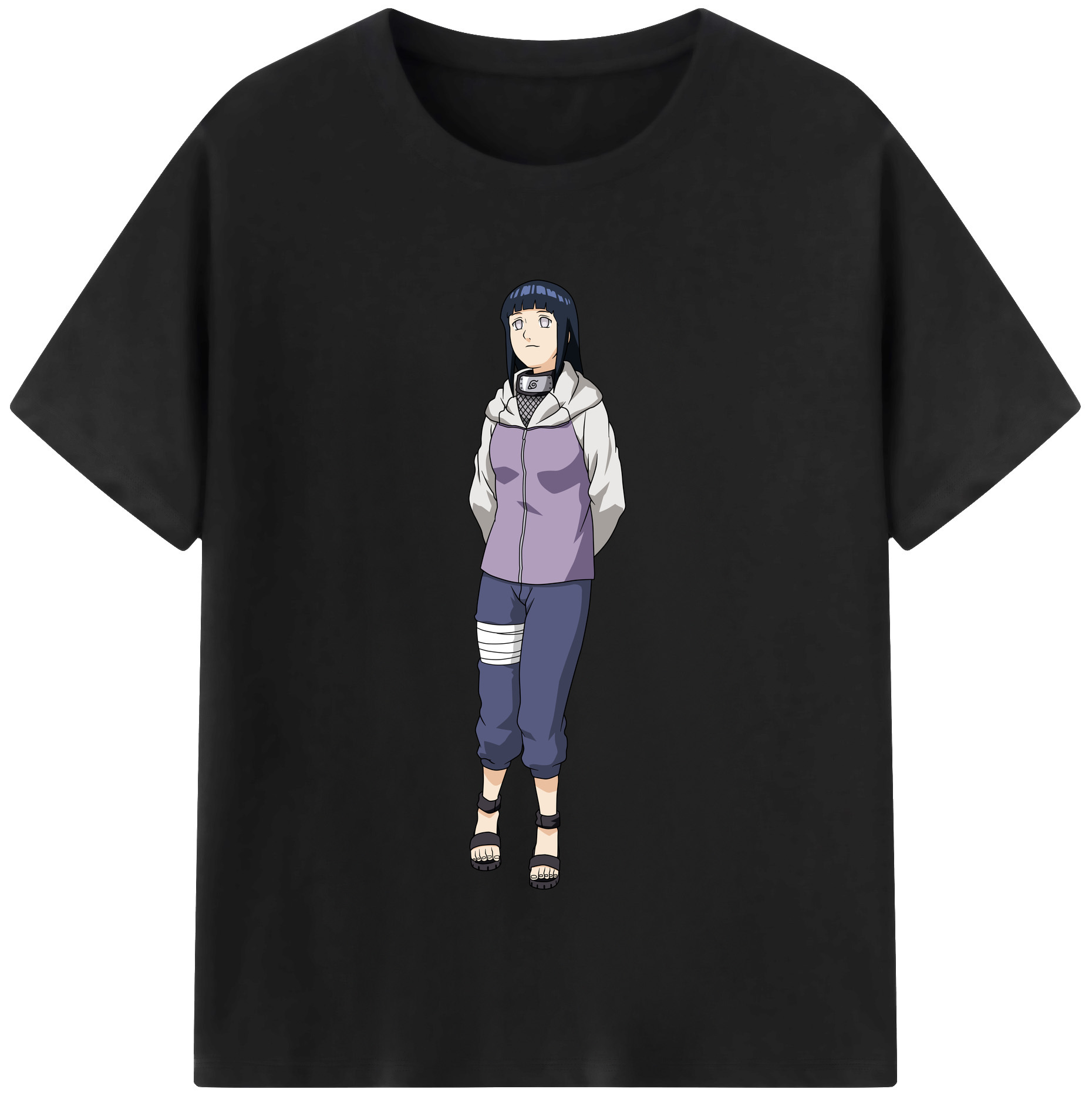 （画像用） NARUTO -ナルト- 日向ヒナタ Hyūga Hinata 綿100％半袖Tシャツ（フロントプリント）
