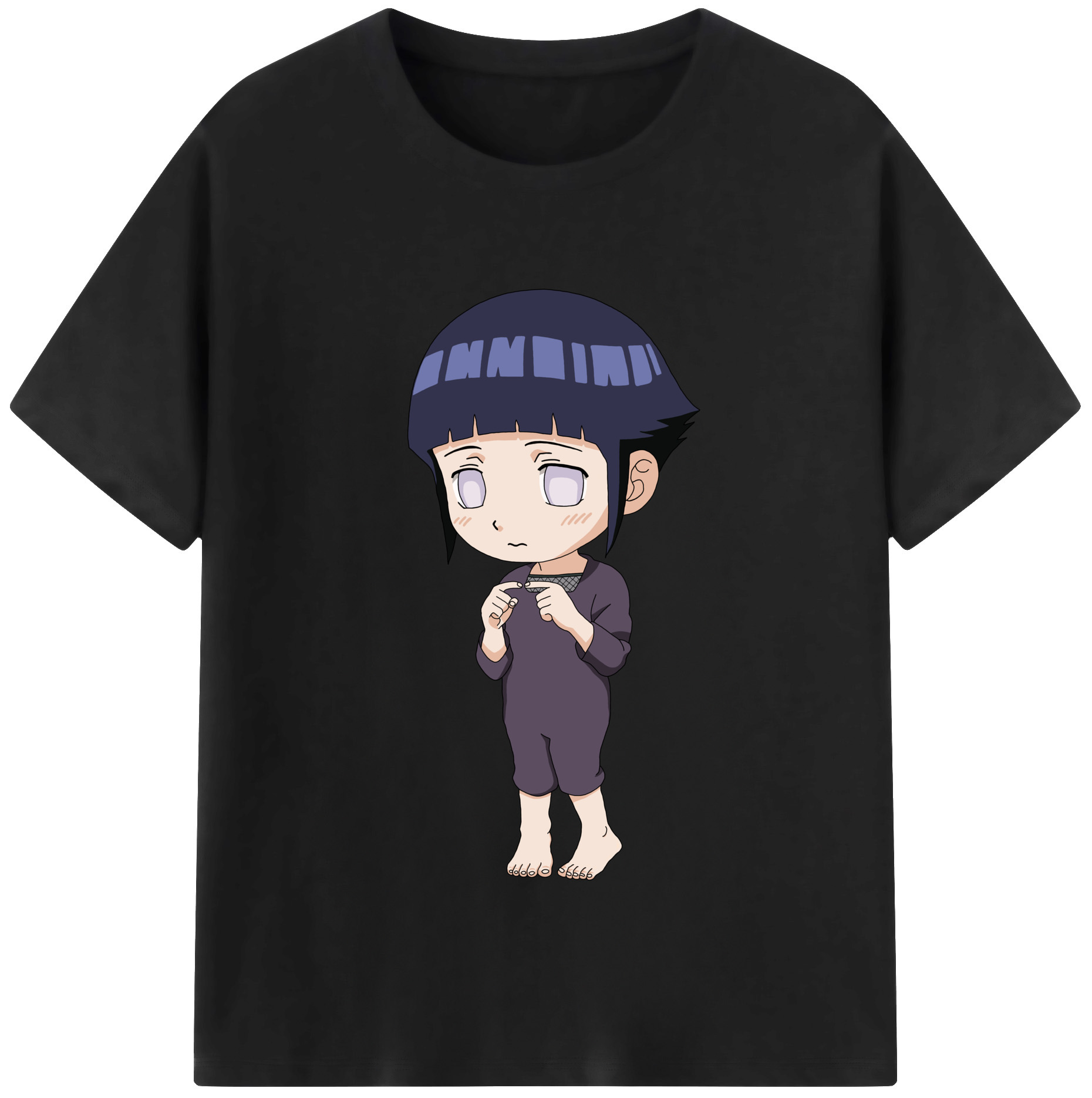（画像用） NARUTO -ナルト- 日向ヒナタ Hyūga Hinata 綿100％半袖Tシャツ（フロントプリント）