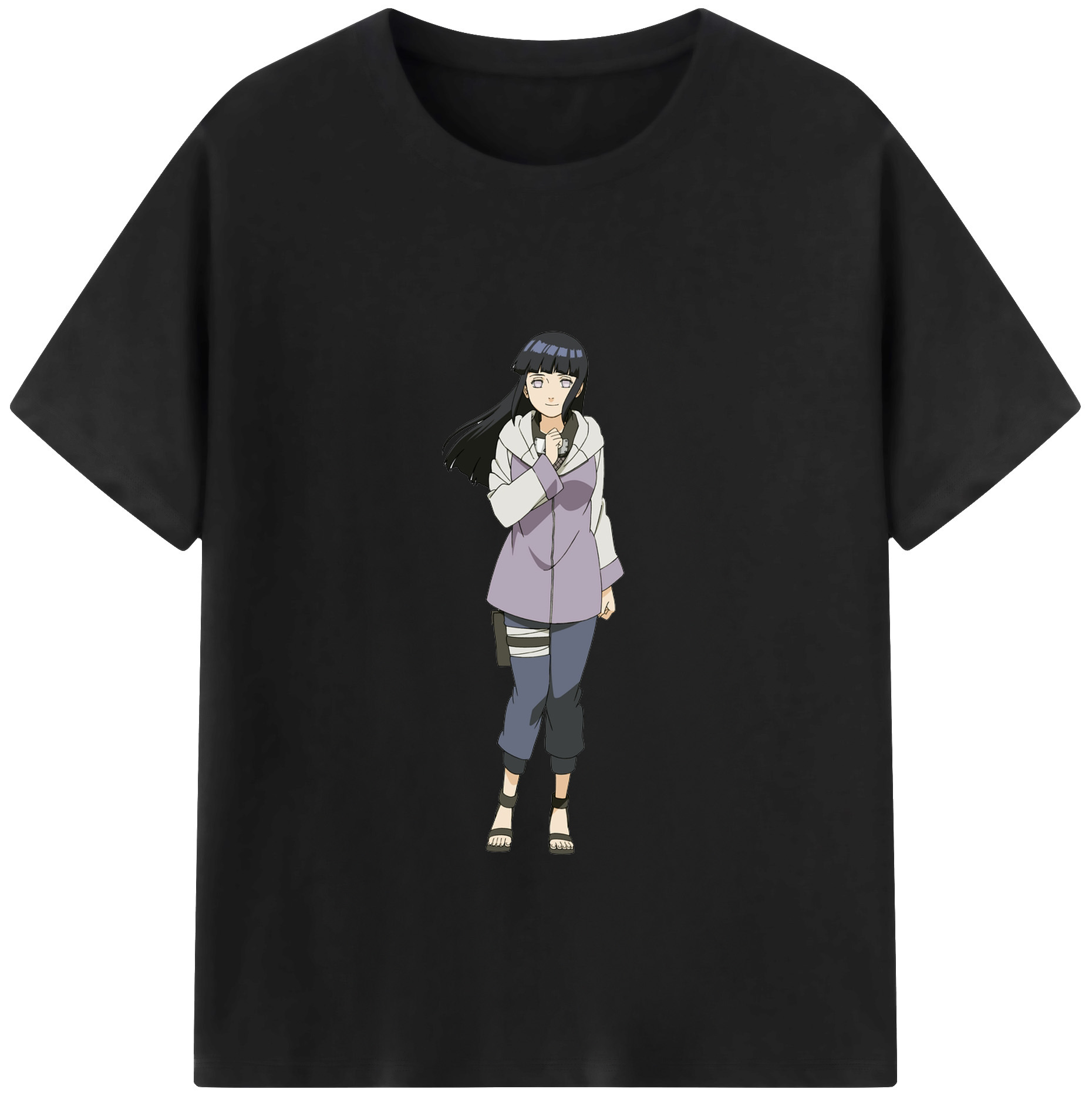 （画像用） NARUTO -ナルト- 日向ヒナタ Hyūga Hinata 綿100％半袖Tシャツ（フロントプリント）