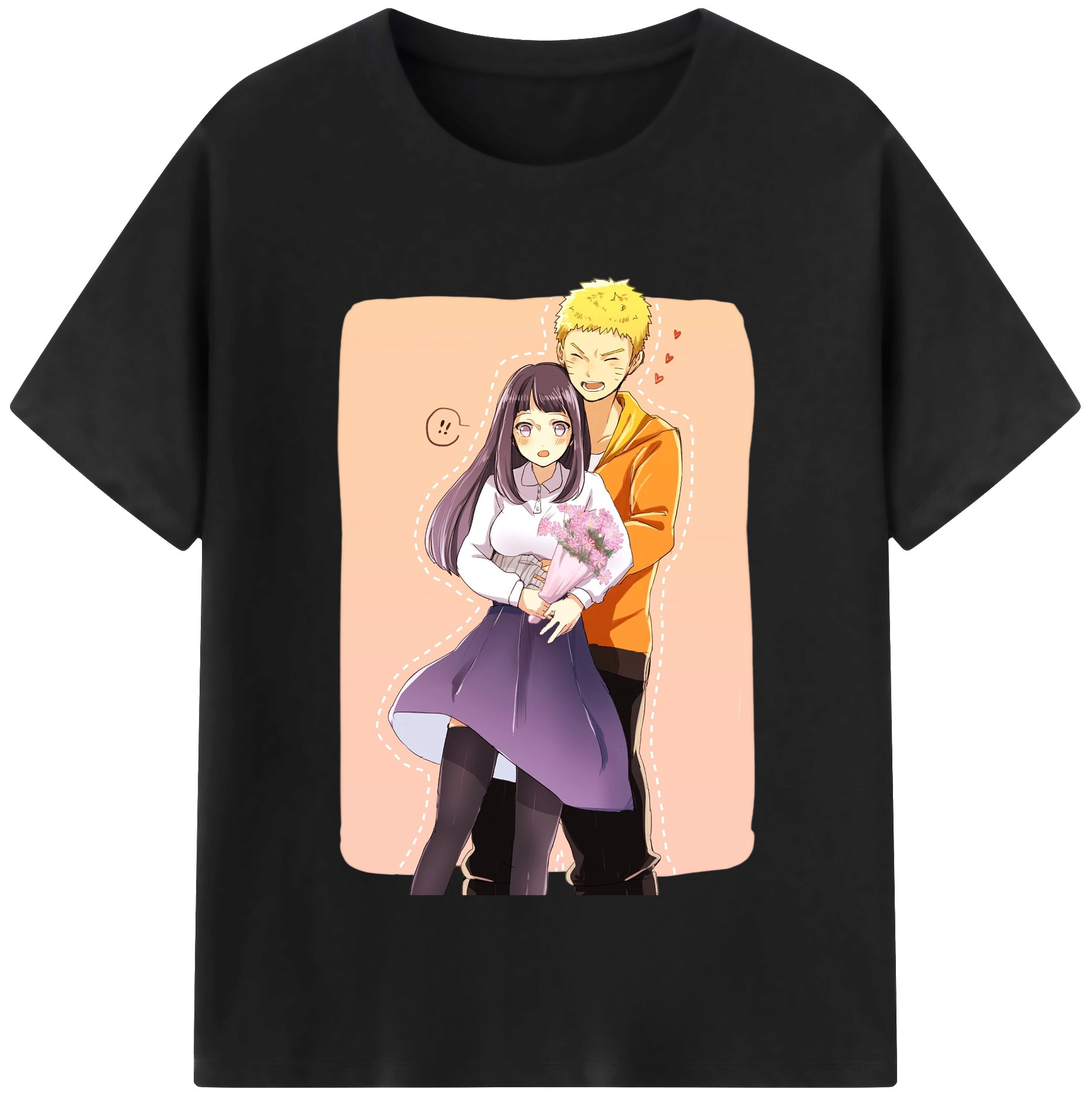 （画像用） NARUTO -ナルト- 日向ヒナタ Hyūga Hinata 綿100％半袖Tシャツ（フロントプリント）