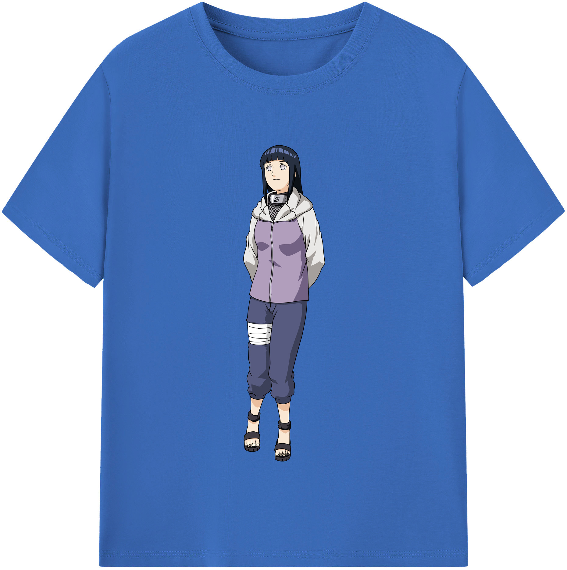 （画像用） NARUTO -ナルト- 日向ヒナタ Hyūga Hinata 綿100％半袖Tシャツ（フロントプリント）