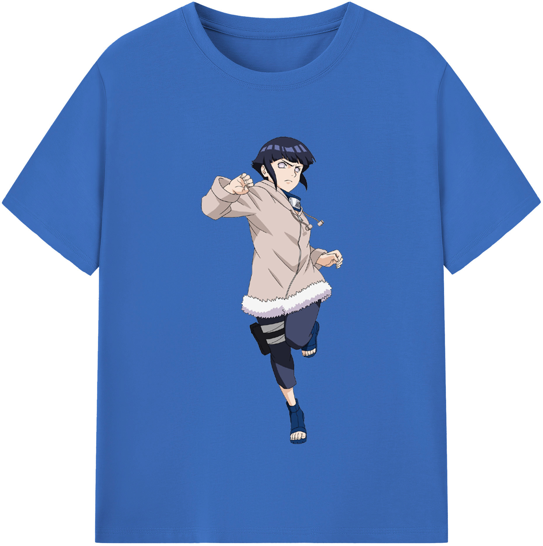（画像用） NARUTO -ナルト- 日向ヒナタ Hyūga Hinata 綿100％半袖Tシャツ（フロントプリント）