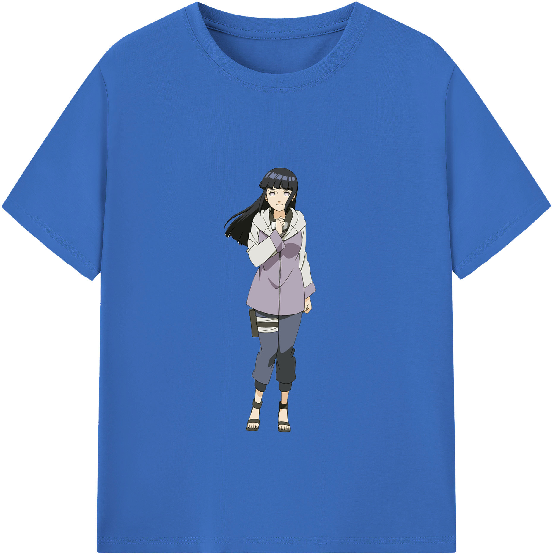 （画像用） NARUTO -ナルト- 日向ヒナタ Hyūga Hinata 綿100％半袖Tシャツ（フロントプリント）