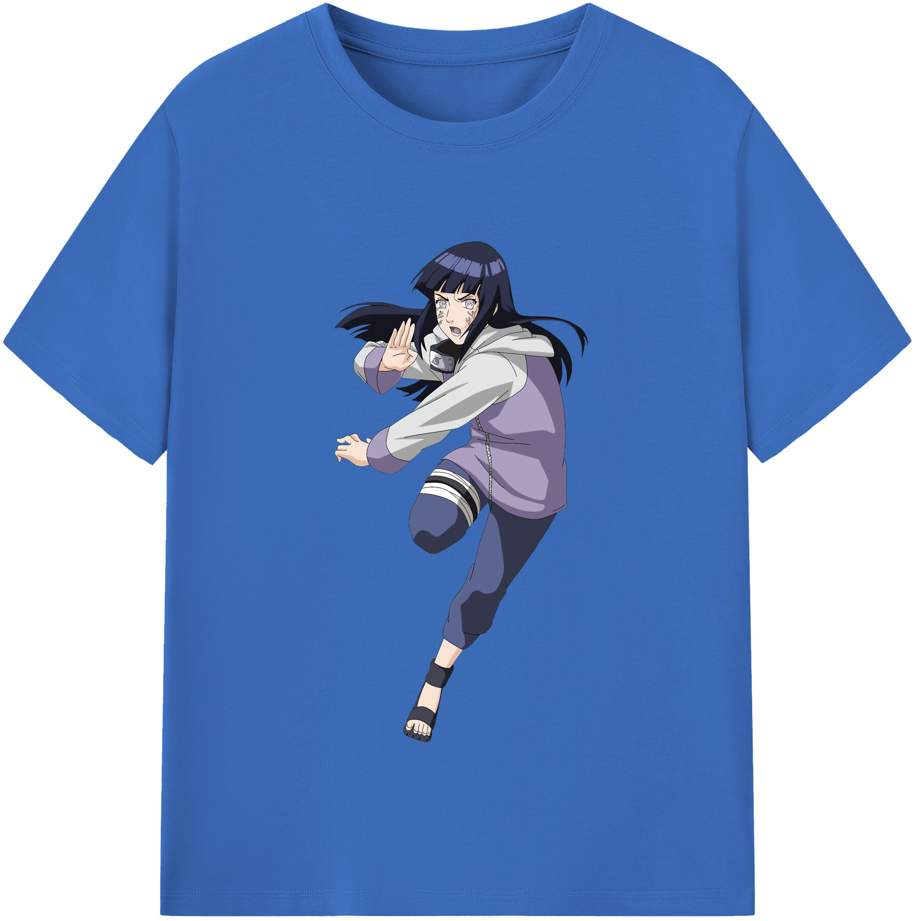 （画像用） NARUTO -ナルト- 日向ヒナタ Hyūga Hinata 綿100％半袖Tシャツ（フロントプリント）