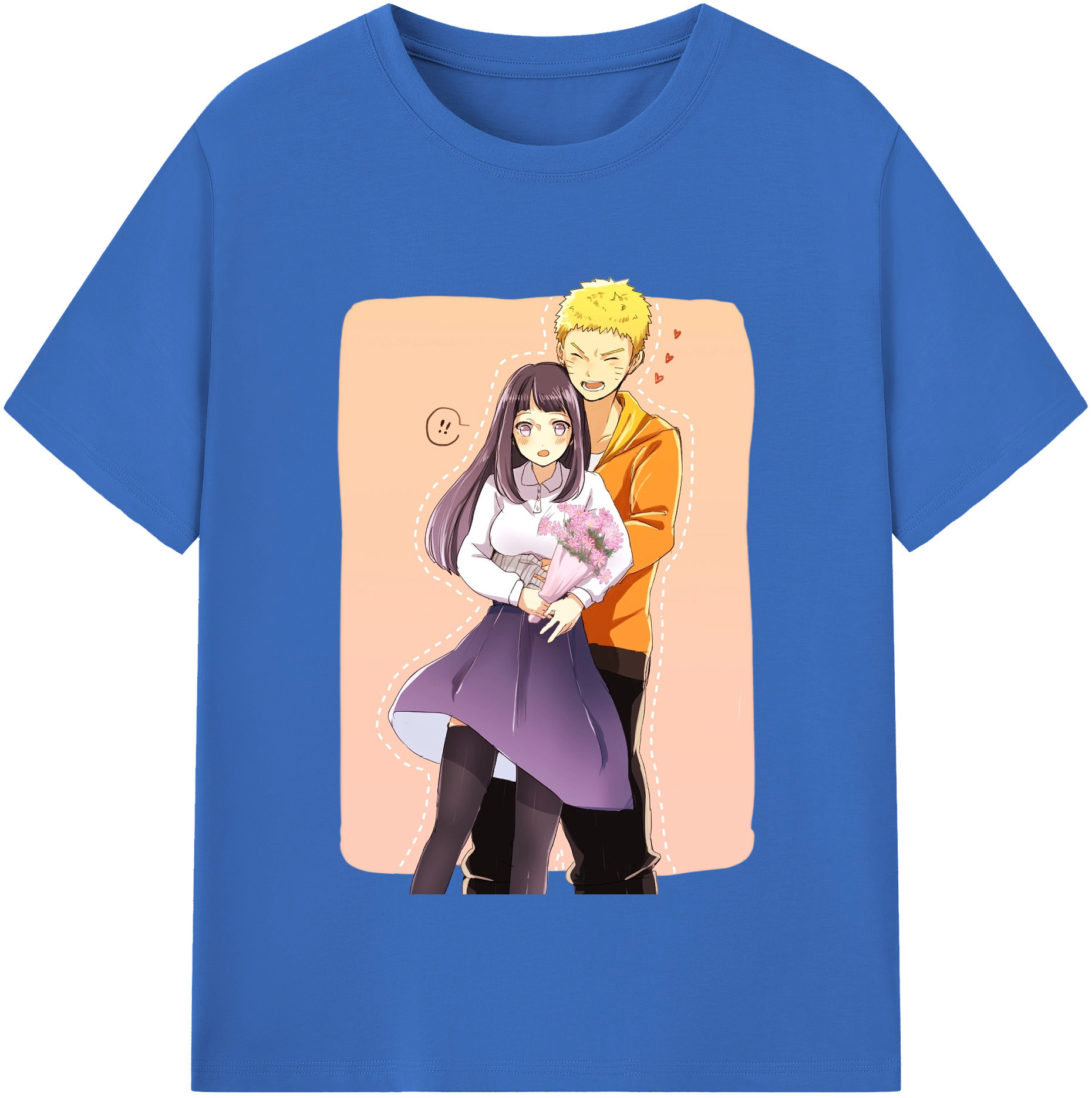 （画像用） NARUTO -ナルト- 日向ヒナタ Hyūga Hinata 綿100％半袖Tシャツ（フロントプリント）