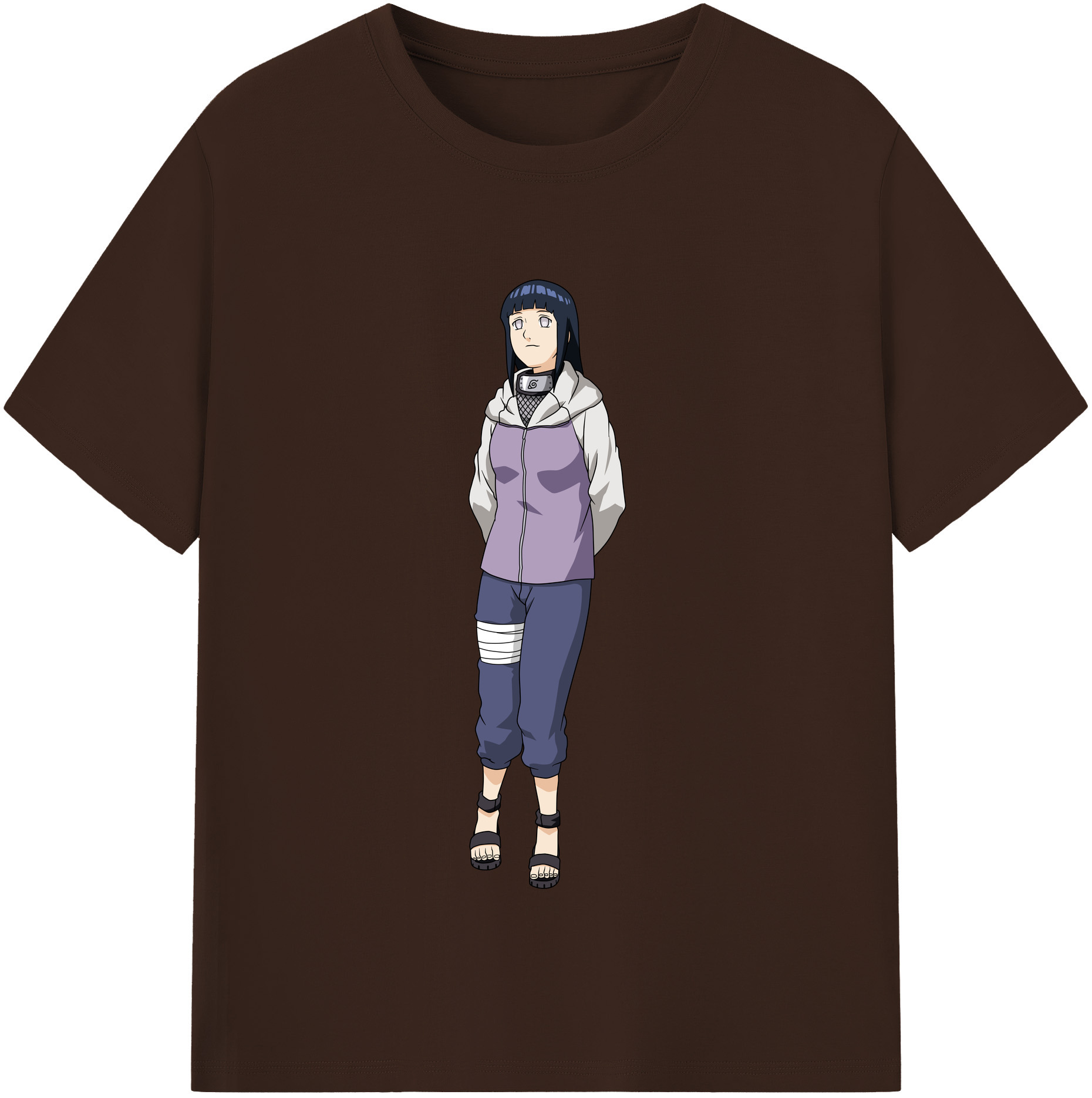 （画像用） NARUTO -ナルト- 日向ヒナタ Hyūga Hinata 綿100％半袖Tシャツ（フロントプリント）