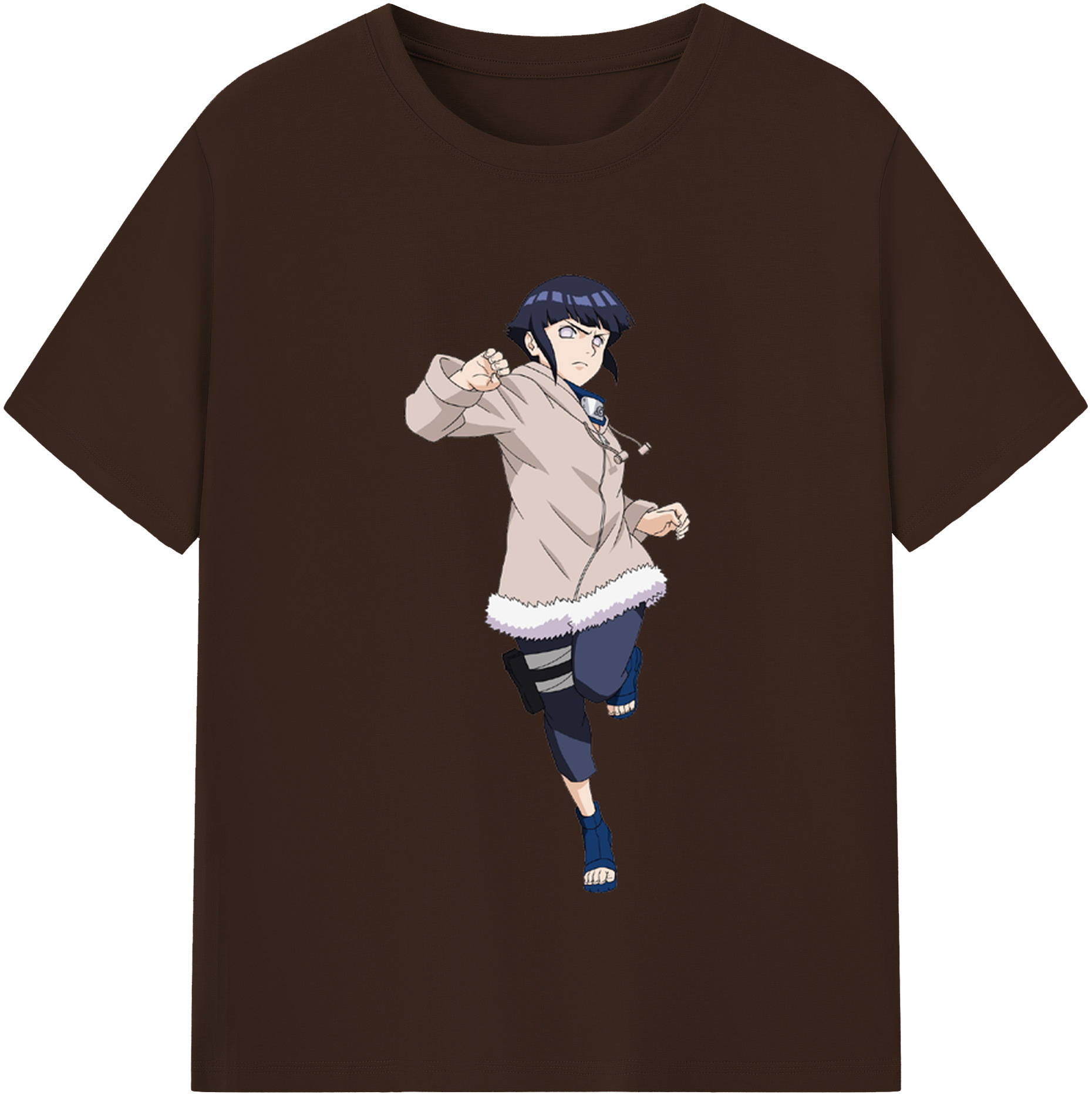 （画像用） NARUTO -ナルト- 日向ヒナタ Hyūga Hinata 綿100％半袖Tシャツ（フロントプリント）