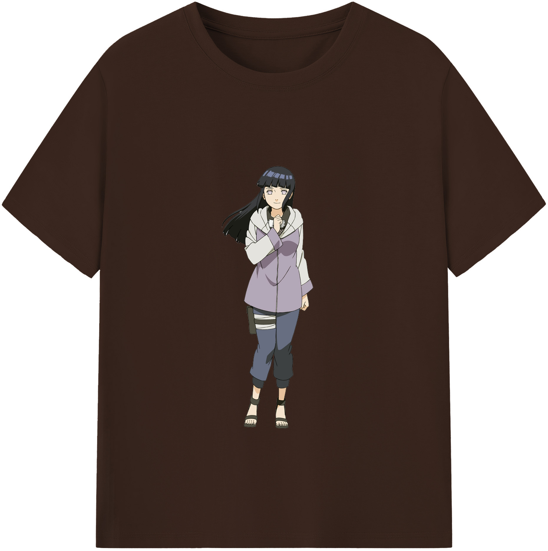 （画像用） NARUTO -ナルト- 日向ヒナタ Hyūga Hinata 綿100％半袖Tシャツ（フロントプリント）