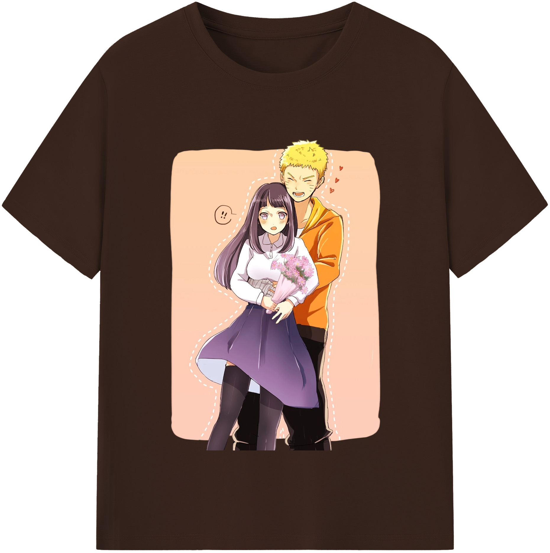 （画像用） NARUTO -ナルト- 日向ヒナタ Hyūga Hinata 綿100％半袖Tシャツ（フロントプリント）