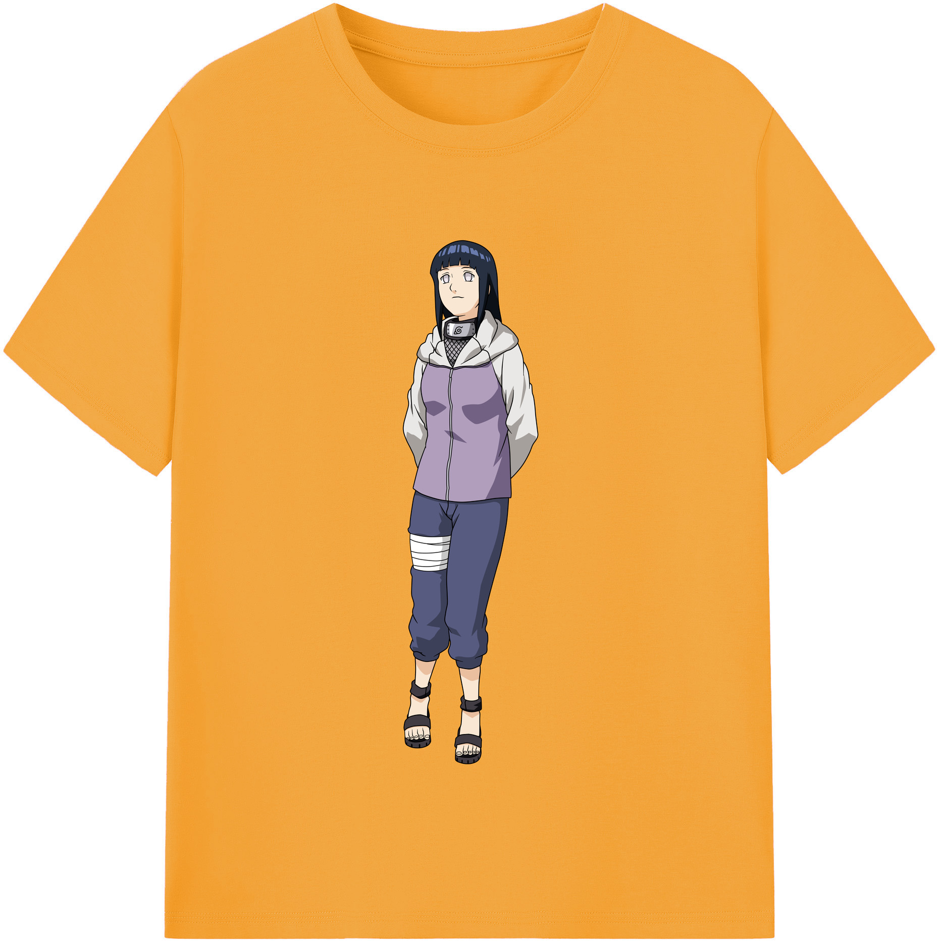 （画像用） NARUTO -ナルト- 日向ヒナタ Hyūga Hinata 綿100％半袖Tシャツ（フロントプリント）