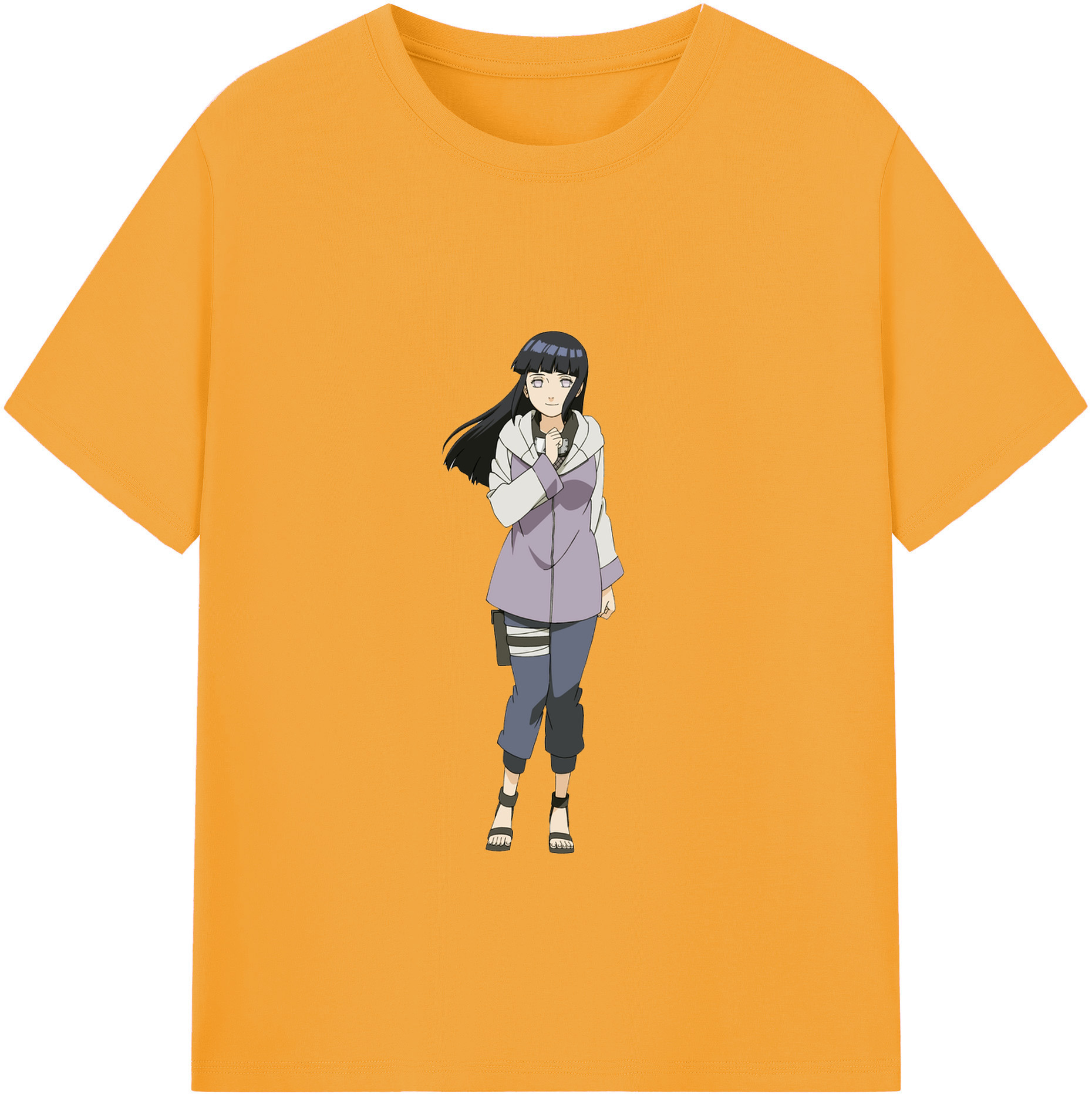 （画像用） NARUTO -ナルト- 日向ヒナタ Hyūga Hinata 綿100％半袖Tシャツ（フロントプリント）