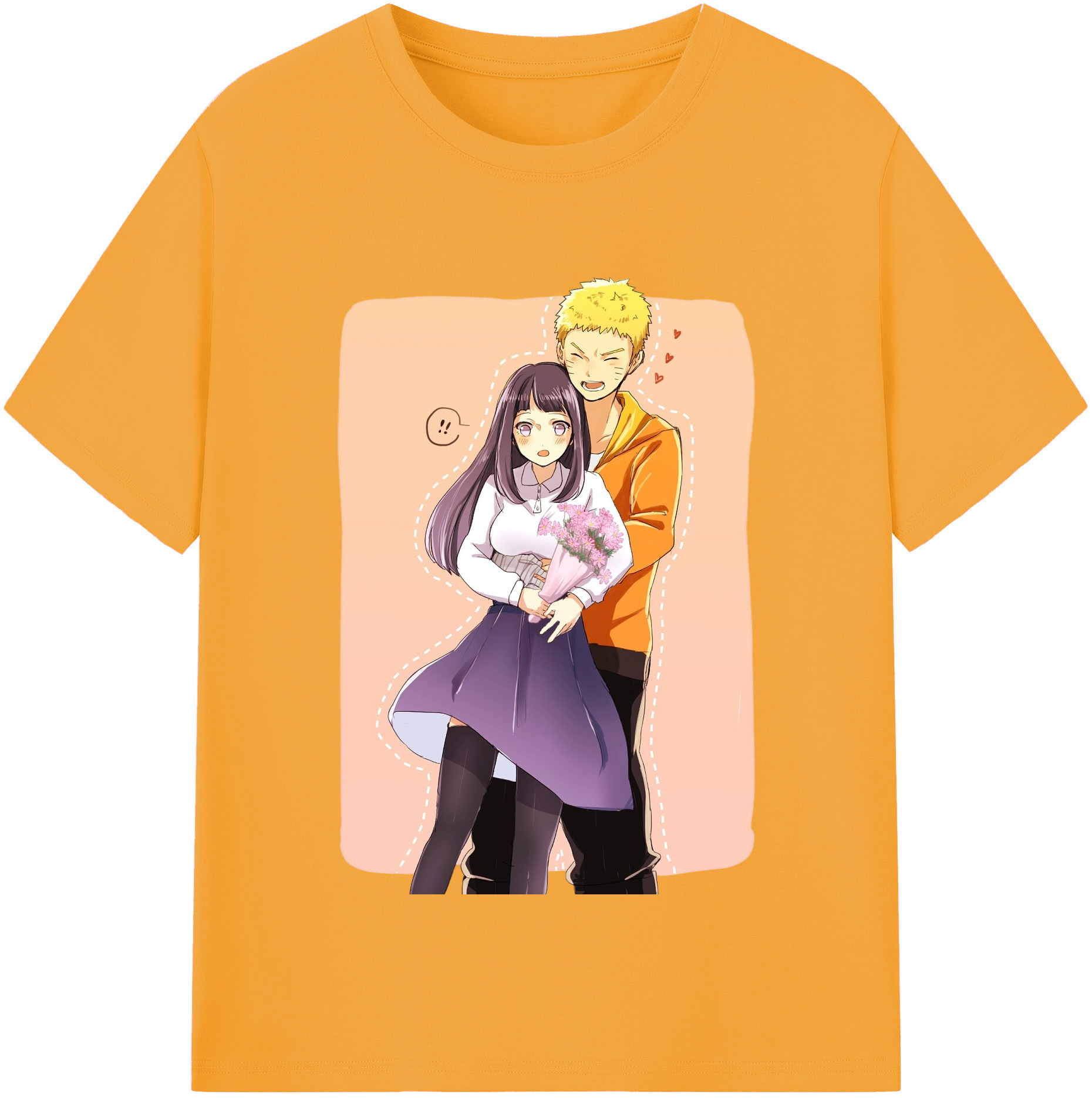 （画像用） NARUTO -ナルト- 日向ヒナタ Hyūga Hinata 綿100％半袖Tシャツ（フロントプリント）