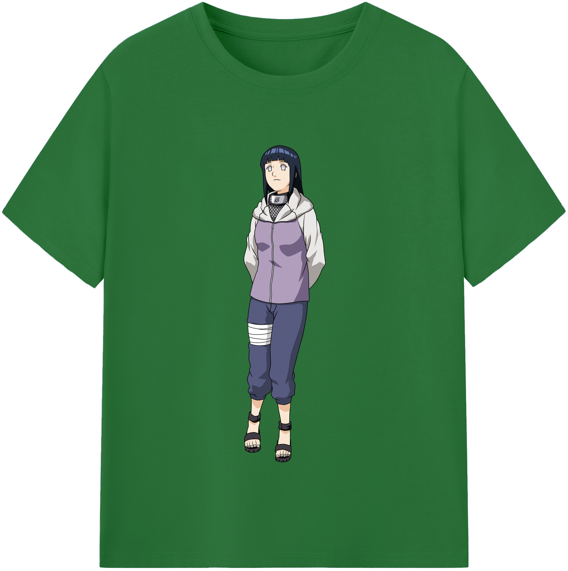 （画像用） NARUTO -ナルト- 日向ヒナタ Hyūga Hinata 綿100％半袖Tシャツ（フロントプリント）