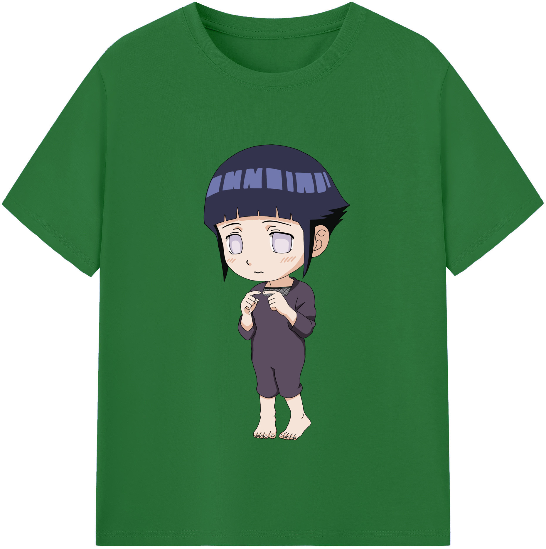 （画像用） NARUTO -ナルト- 日向ヒナタ Hyūga Hinata 綿100％半袖Tシャツ（フロントプリント）