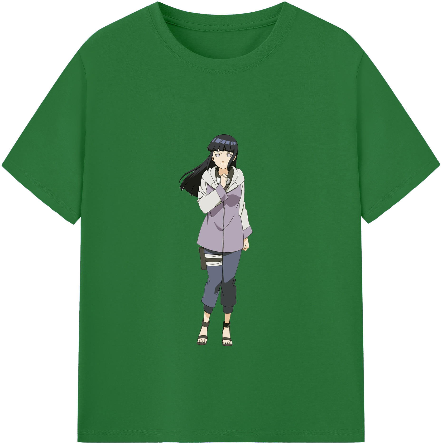 （画像用） NARUTO -ナルト- 日向ヒナタ Hyūga Hinata 綿100％半袖Tシャツ（フロントプリント）
