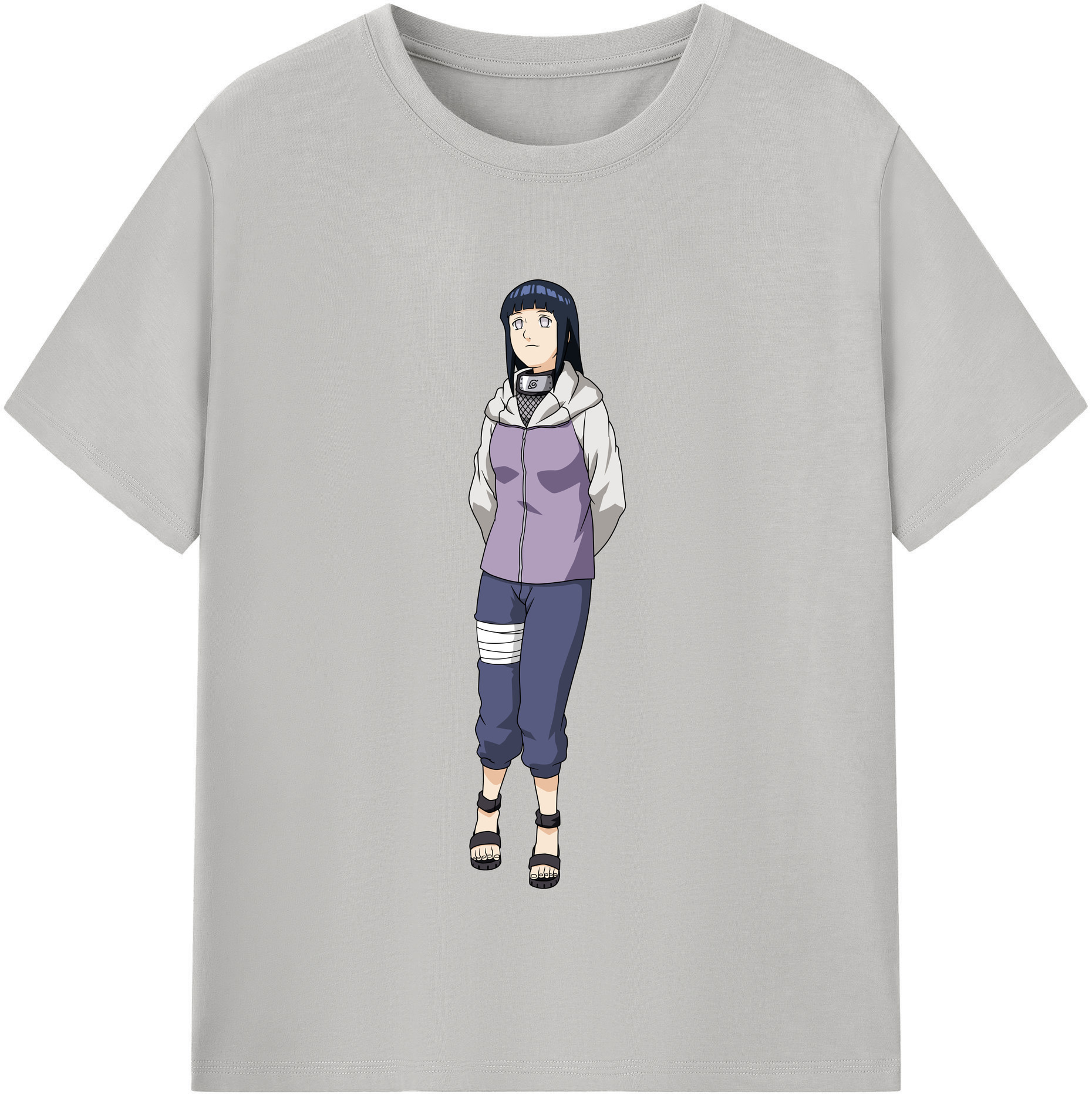 （画像用） NARUTO -ナルト- 日向ヒナタ Hyūga Hinata 綿100％半袖Tシャツ（フロントプリント）