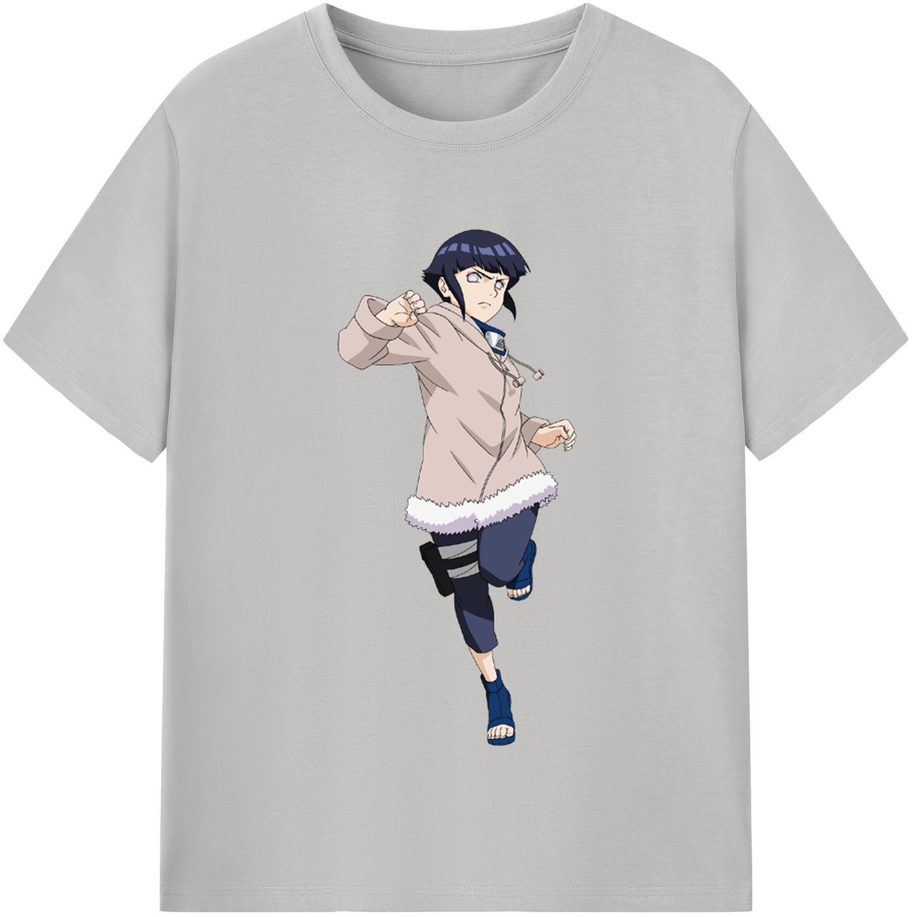 （画像用） NARUTO -ナルト- 日向ヒナタ Hyūga Hinata 綿100％半袖Tシャツ（フロントプリント）