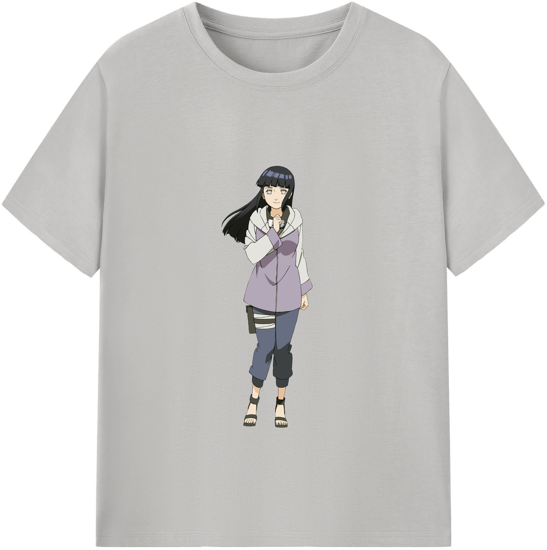 （画像用） NARUTO -ナルト- 日向ヒナタ Hyūga Hinata 綿100％半袖Tシャツ（フロントプリント）