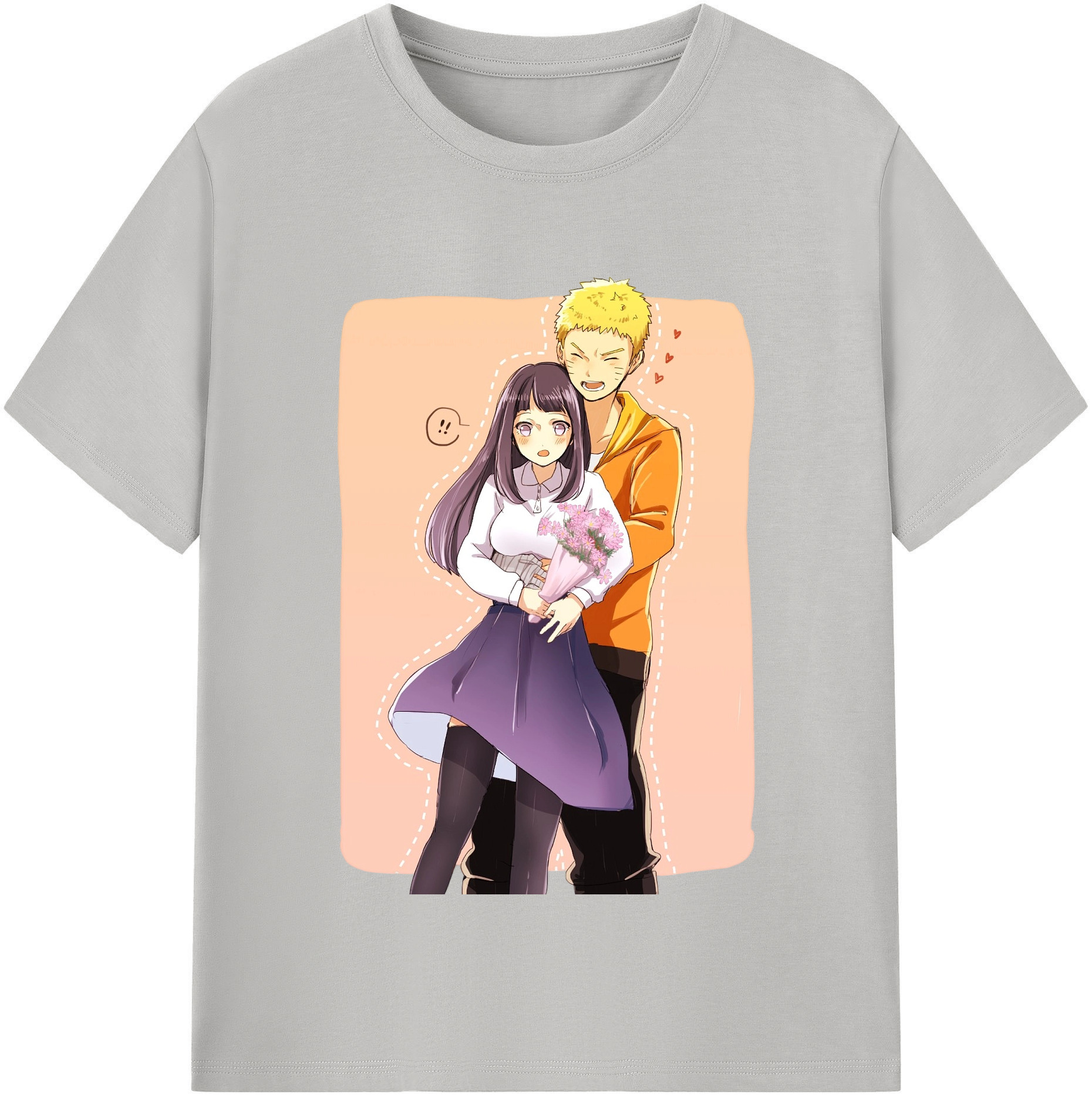 （画像用） NARUTO -ナルト- 日向ヒナタ Hyūga Hinata 綿100％半袖Tシャツ（フロントプリント）