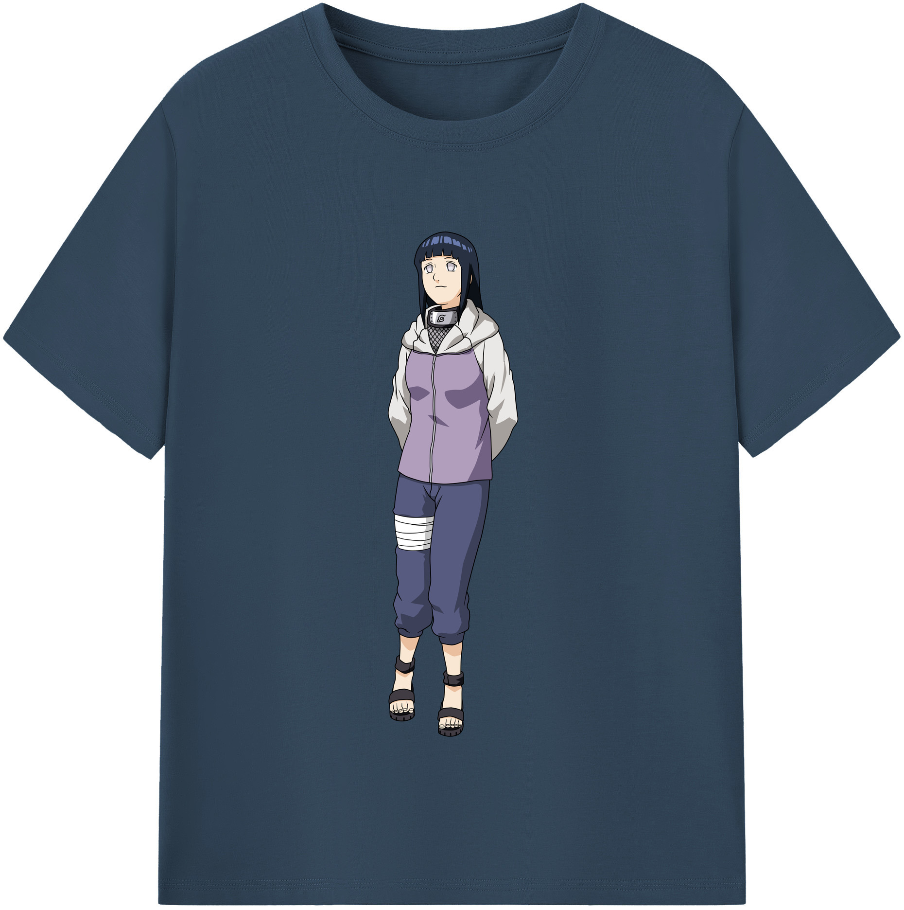 （画像用） NARUTO -ナルト- 日向ヒナタ Hyūga Hinata 綿100％半袖Tシャツ（フロントプリント）