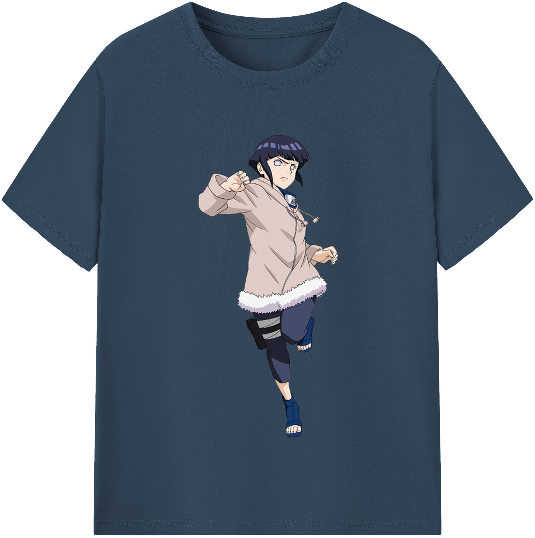 （画像用） NARUTO -ナルト- 日向ヒナタ Hyūga Hinata 綿100％半袖Tシャツ（フロントプリント）