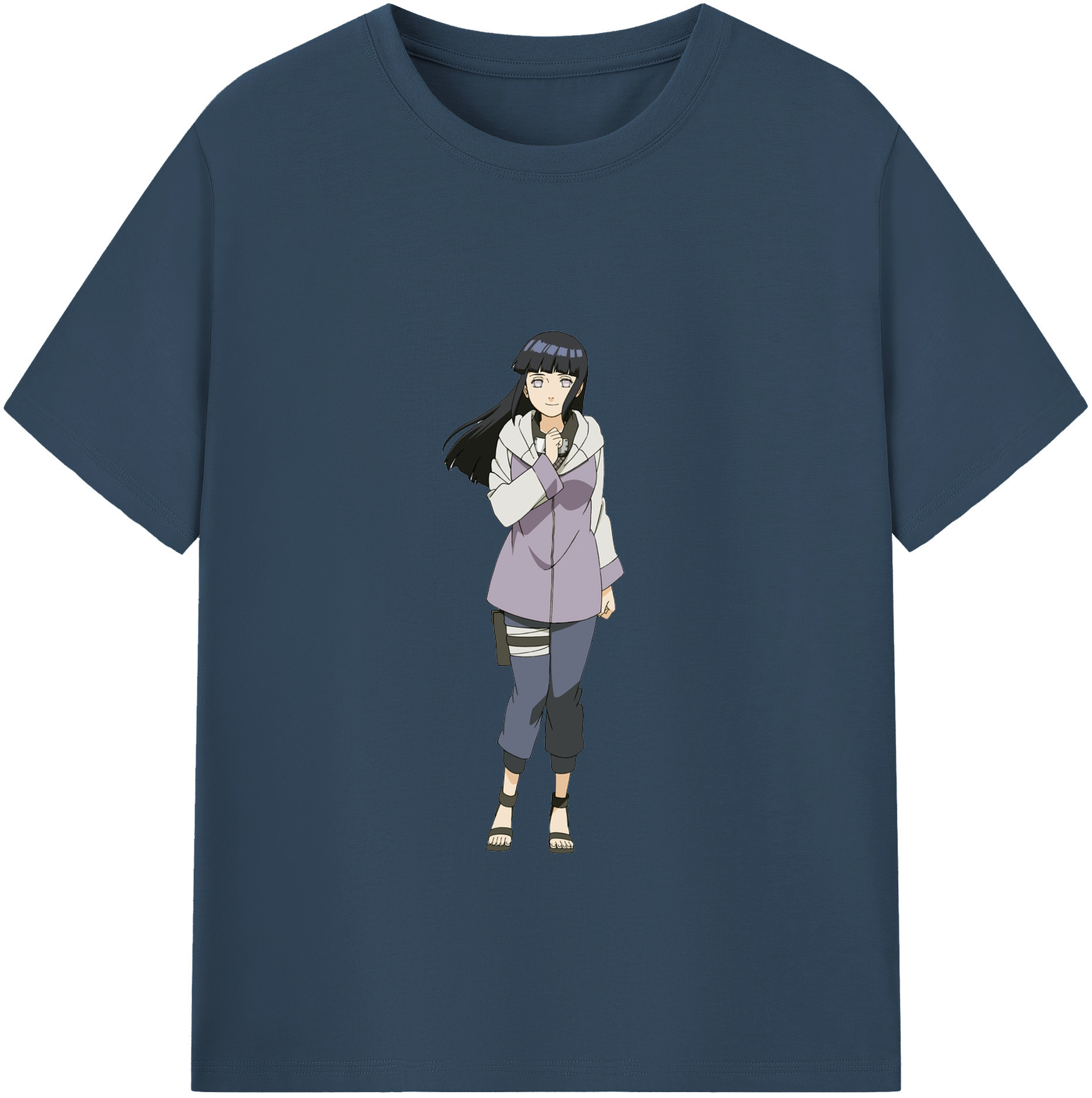（画像用） NARUTO -ナルト- 日向ヒナタ Hyūga Hinata 綿100％半袖Tシャツ（フロントプリント）